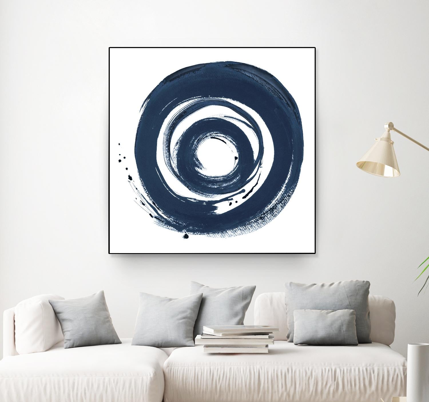 African Navy Circle Abstract by Patricia Pinto on GIANT ART - multi Abstract