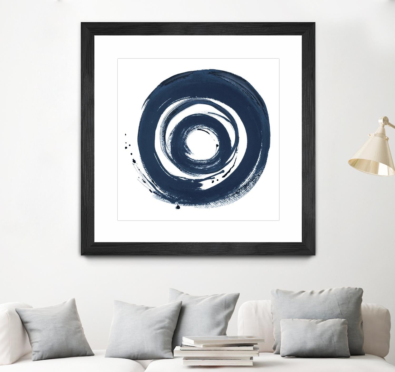 African Navy Circle Abstract by Patricia Pinto on GIANT ART - multi Abstract