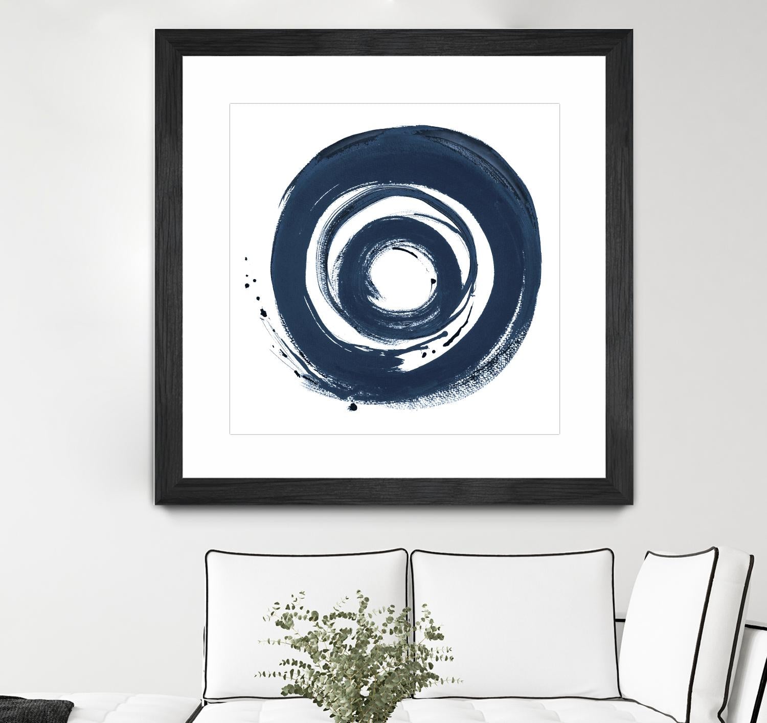 African Navy Circle Abstract by Patricia Pinto on GIANT ART - multi Abstract