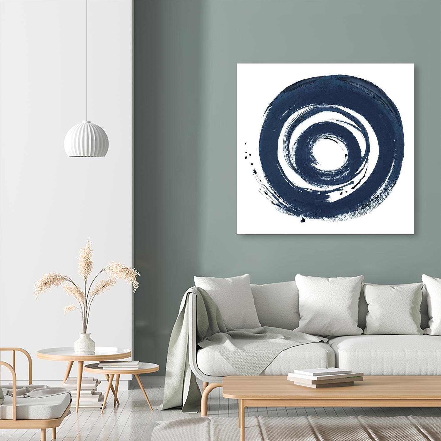 African Navy Circle Abstract by Patricia Pinto on GIANT ART - multi Abstract