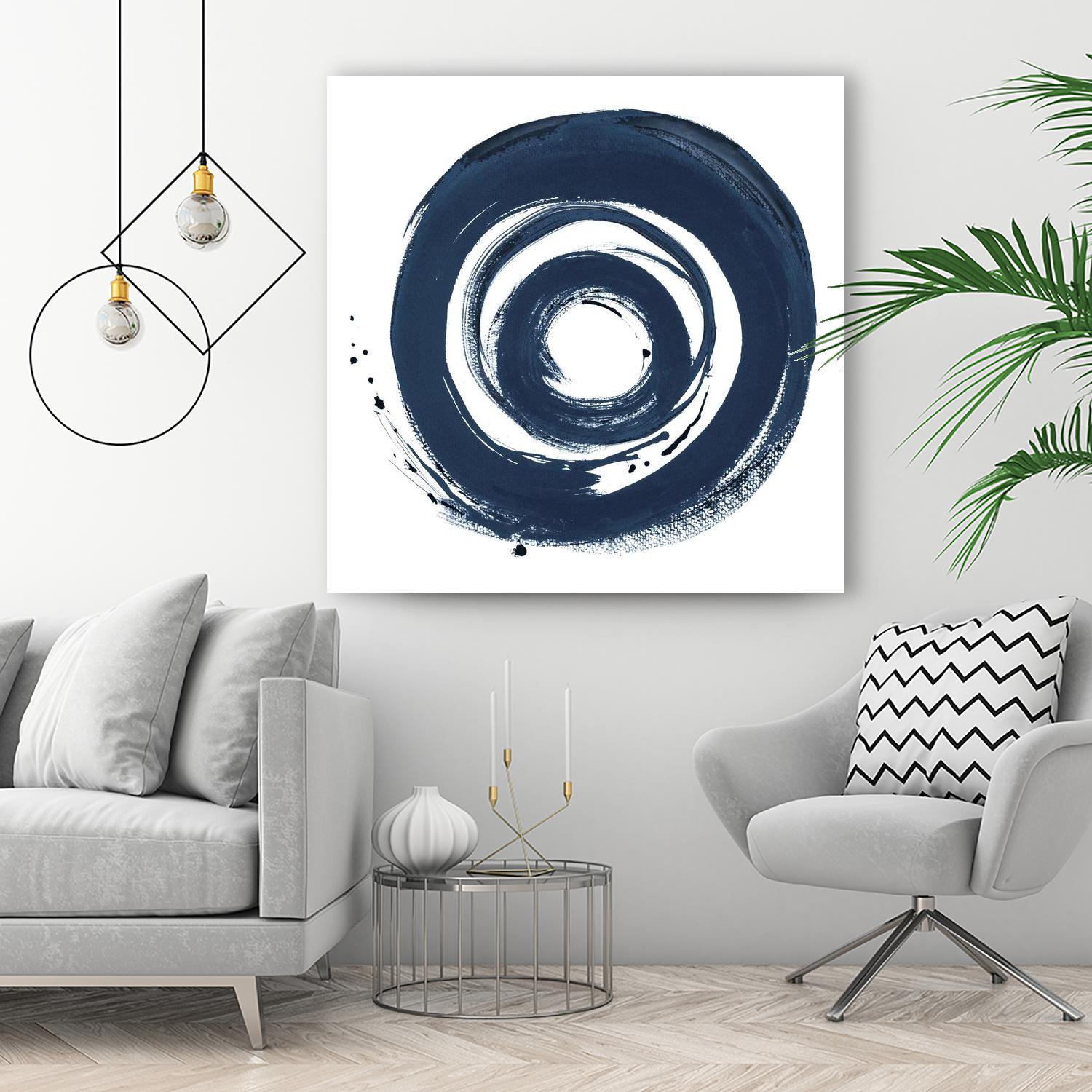 African Navy Circle Abstract by Patricia Pinto on GIANT ART - multi Abstract