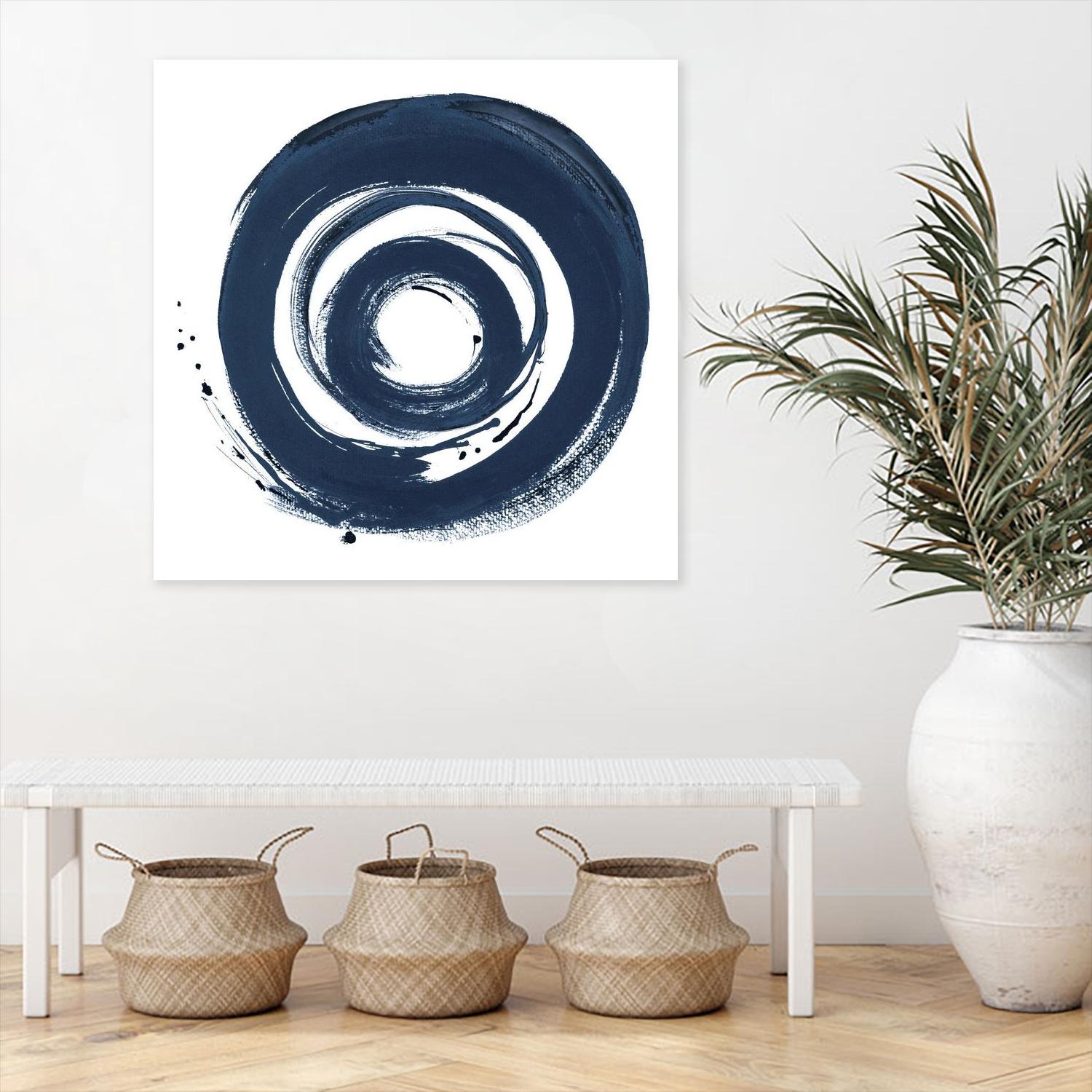 African Navy Circle Abstract by Patricia Pinto on GIANT ART - multi Abstract