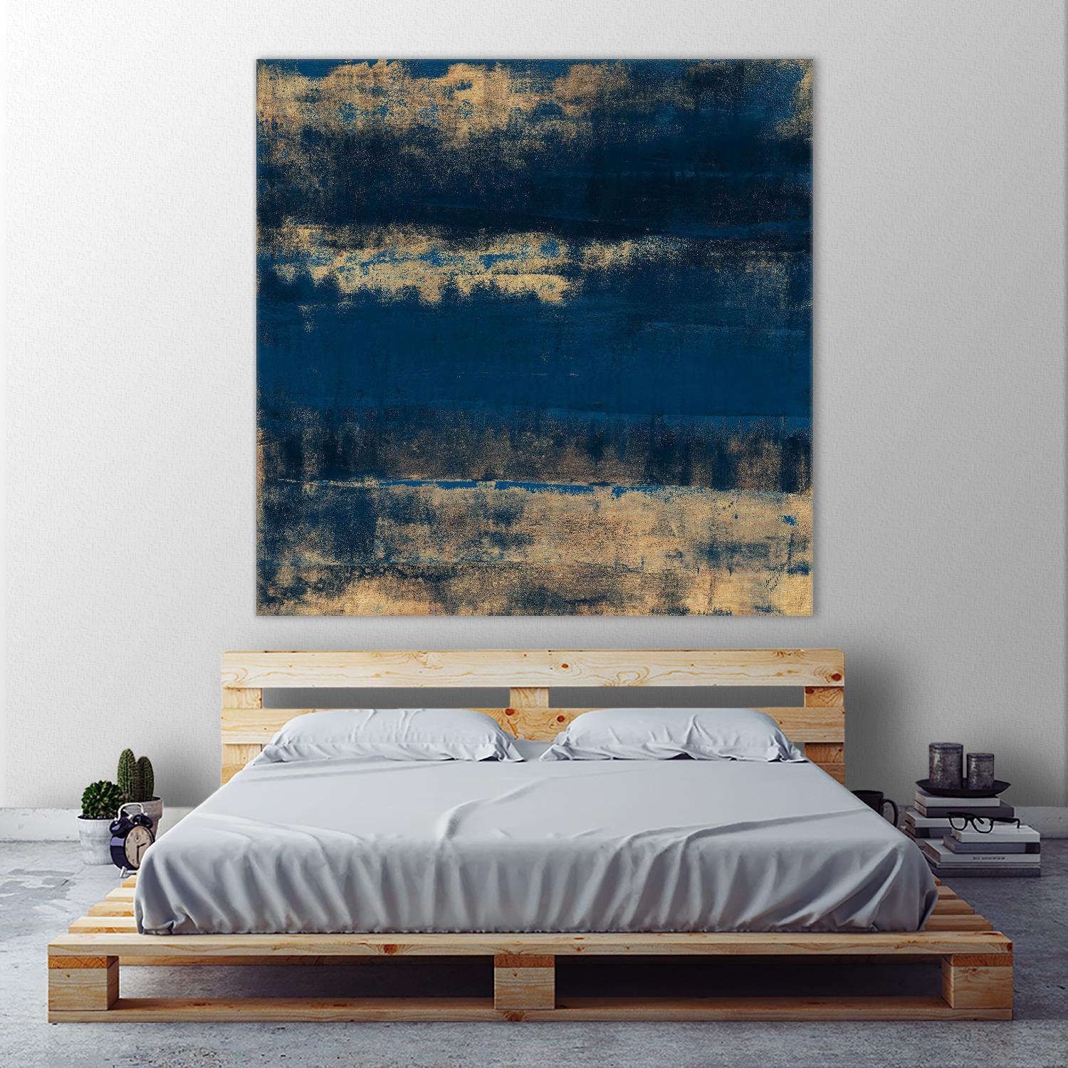 Sea Of Blue And Gold by Lanie Loreth on GIANT ART - abstract