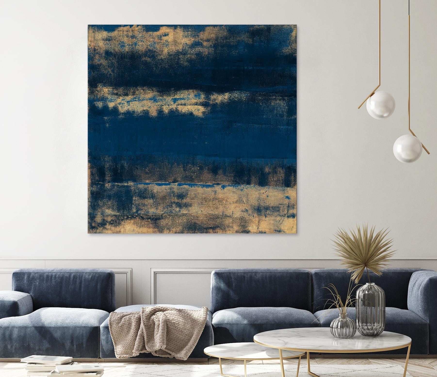 Sea Of Blue And Gold by Lanie Loreth on GIANT ART - abstract