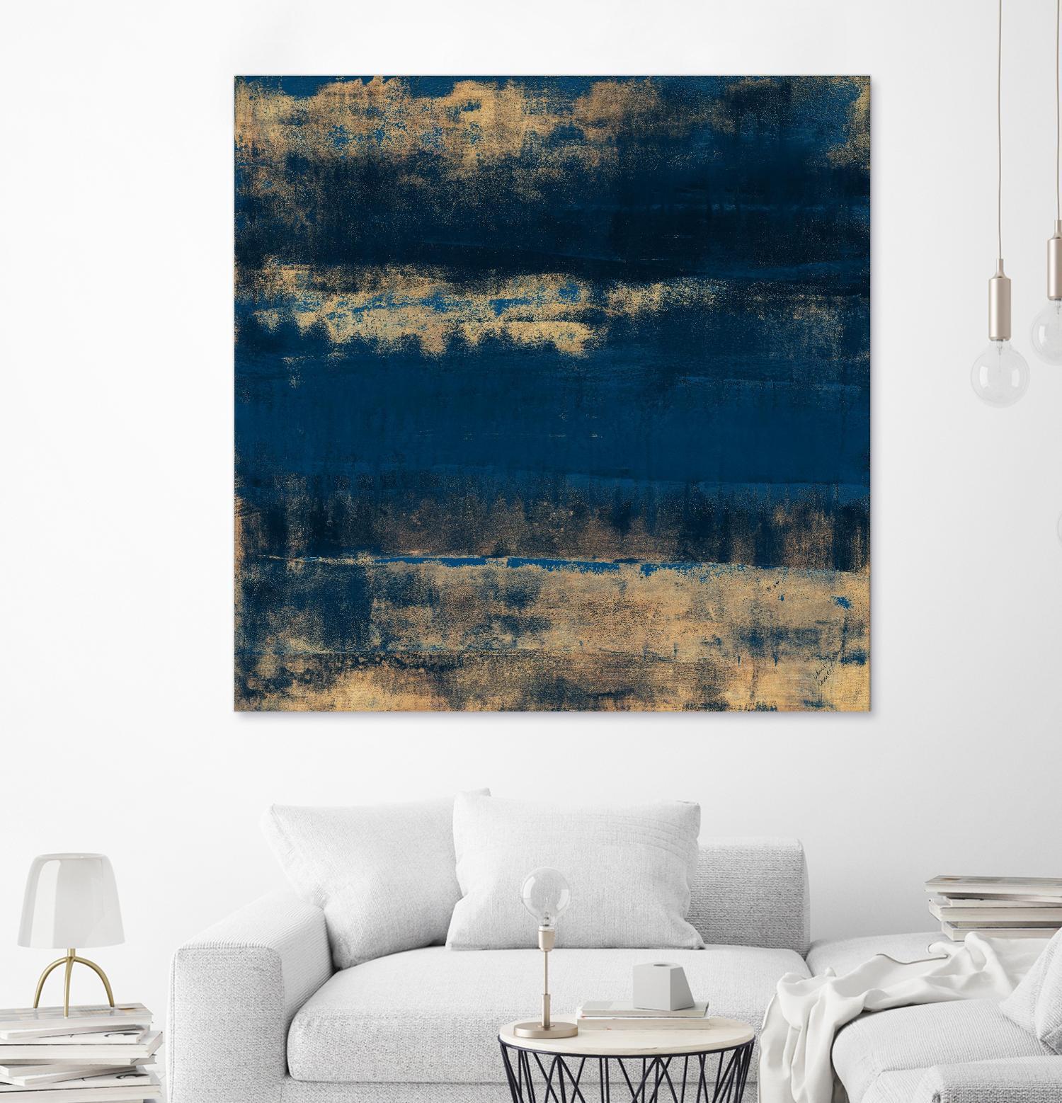 Sea Of Blue And Gold by Lanie Loreth on GIANT ART - abstract