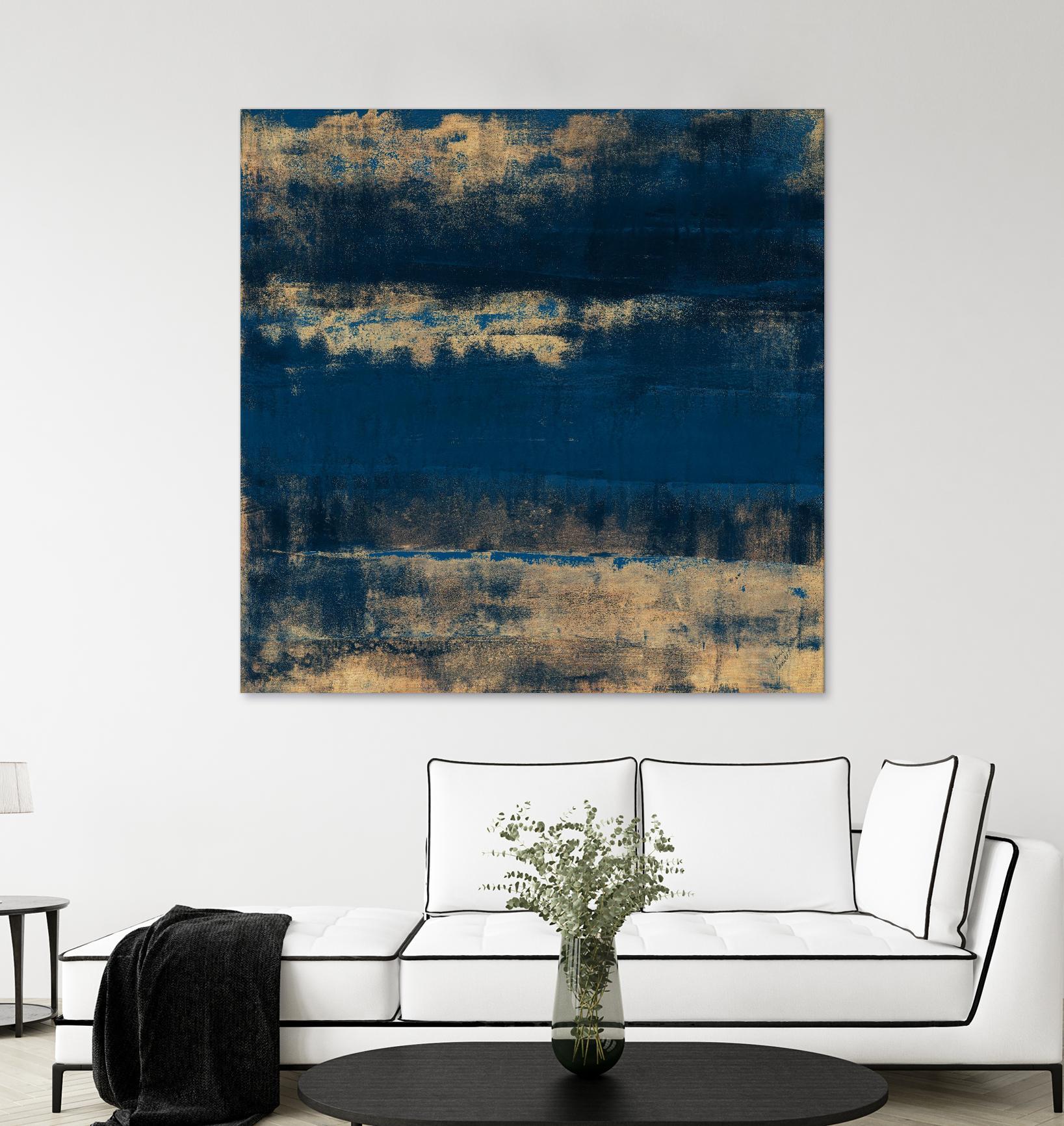 Sea Of Blue And Gold by Lanie Loreth on GIANT ART - abstract
