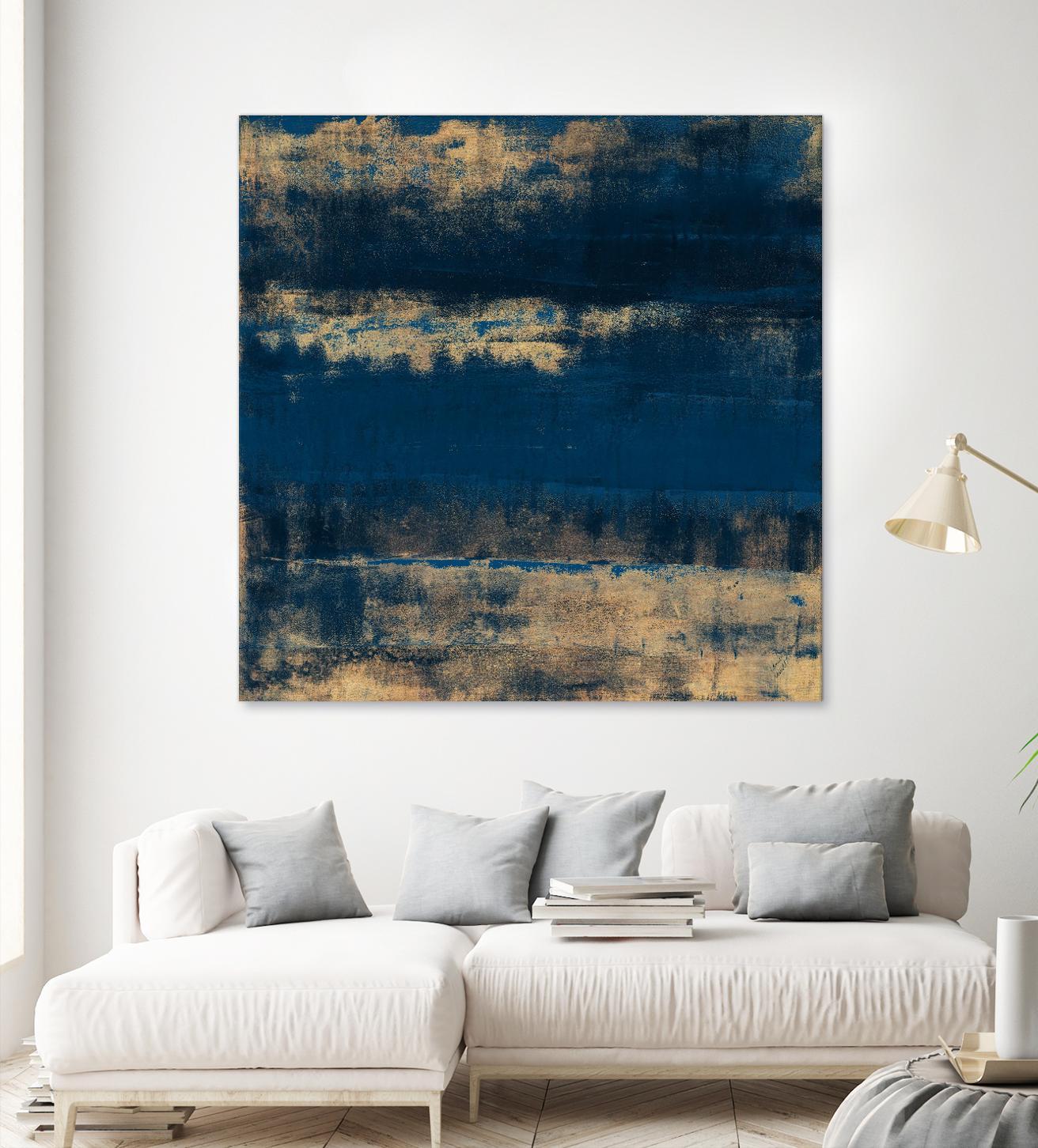 Sea Of Blue And Gold by Lanie Loreth on GIANT ART - abstract