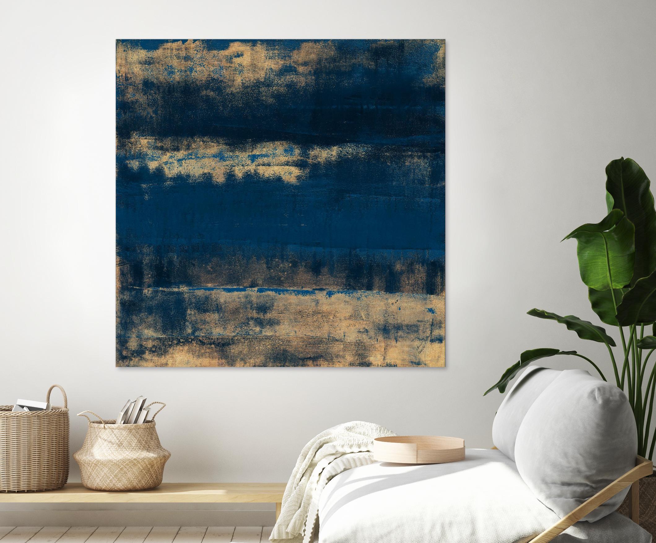 Sea Of Blue And Gold by Lanie Loreth on GIANT ART - abstract