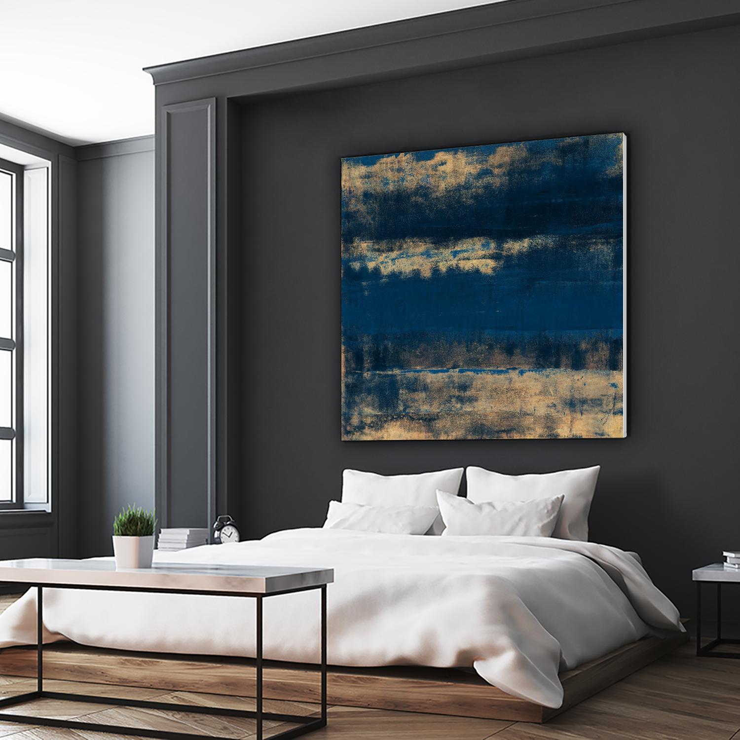 Sea Of Blue And Gold by Lanie Loreth on GIANT ART - abstract