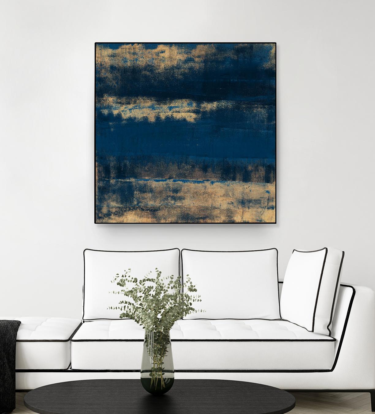 Sea Of Blue And Gold by Lanie Loreth on GIANT ART - abstract