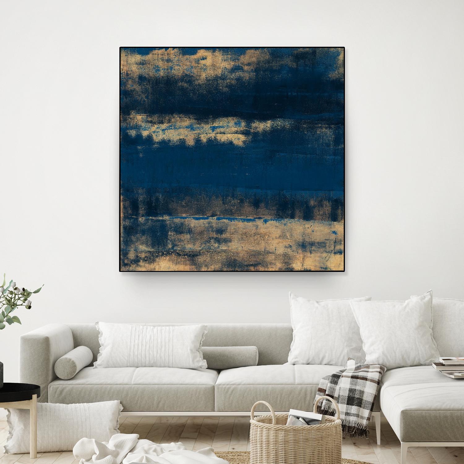 Sea Of Blue And Gold by Lanie Loreth on GIANT ART - abstract