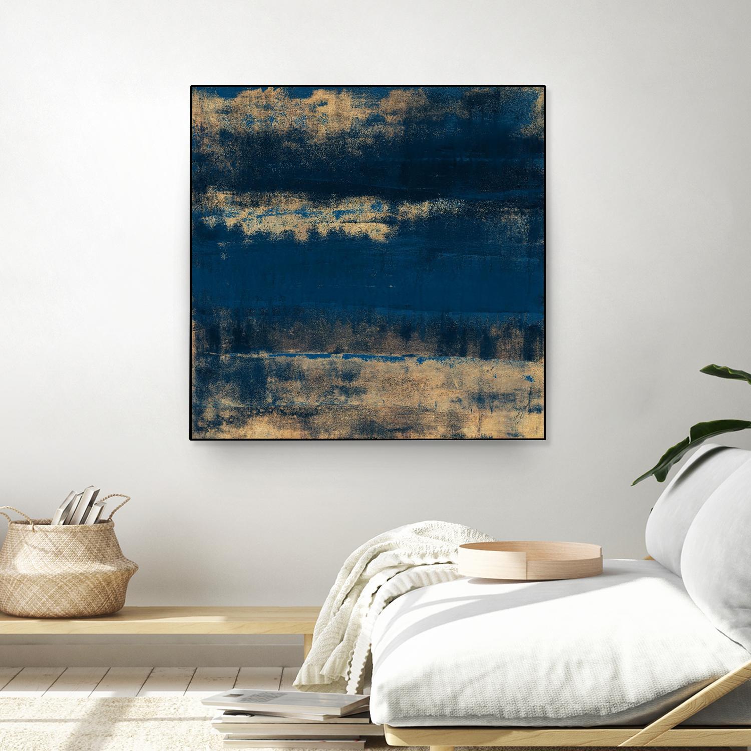 Sea Of Blue And Gold by Lanie Loreth on GIANT ART - abstract