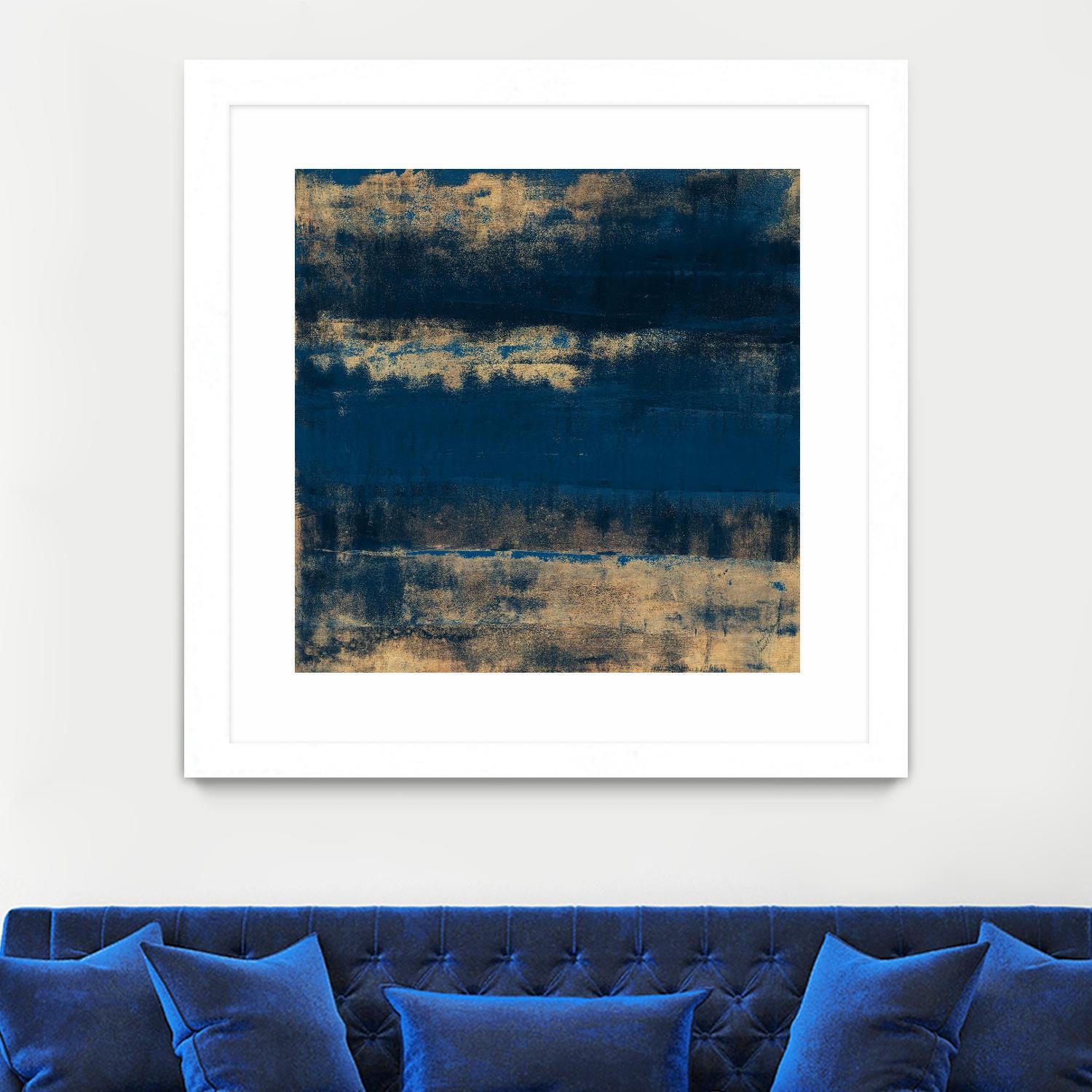 Sea Of Blue And Gold by Lanie Loreth on GIANT ART - abstract