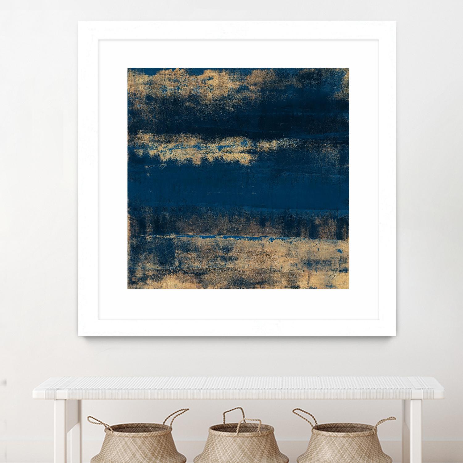 Sea Of Blue And Gold by Lanie Loreth on GIANT ART - abstract