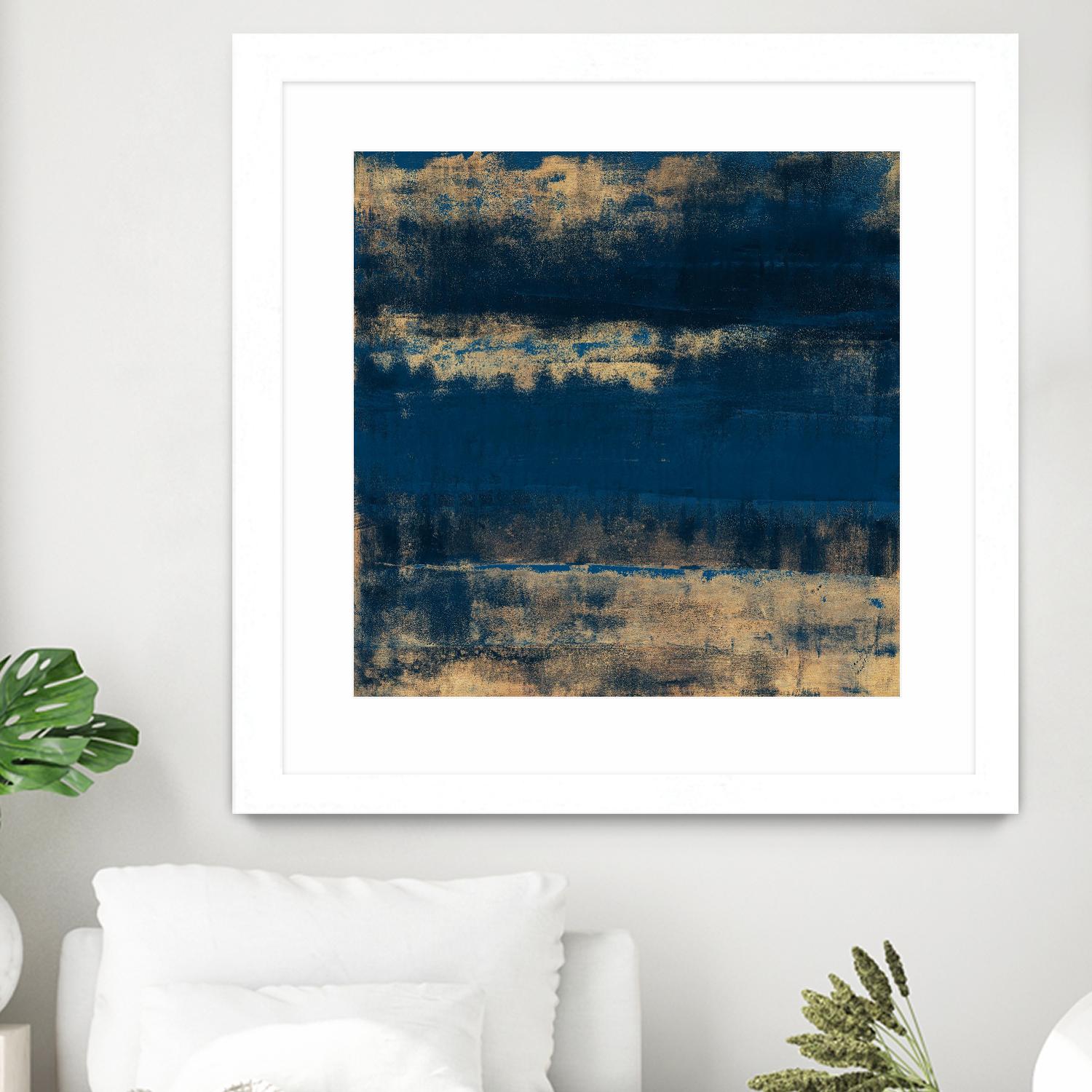 Sea Of Blue And Gold by Lanie Loreth on GIANT ART - abstract