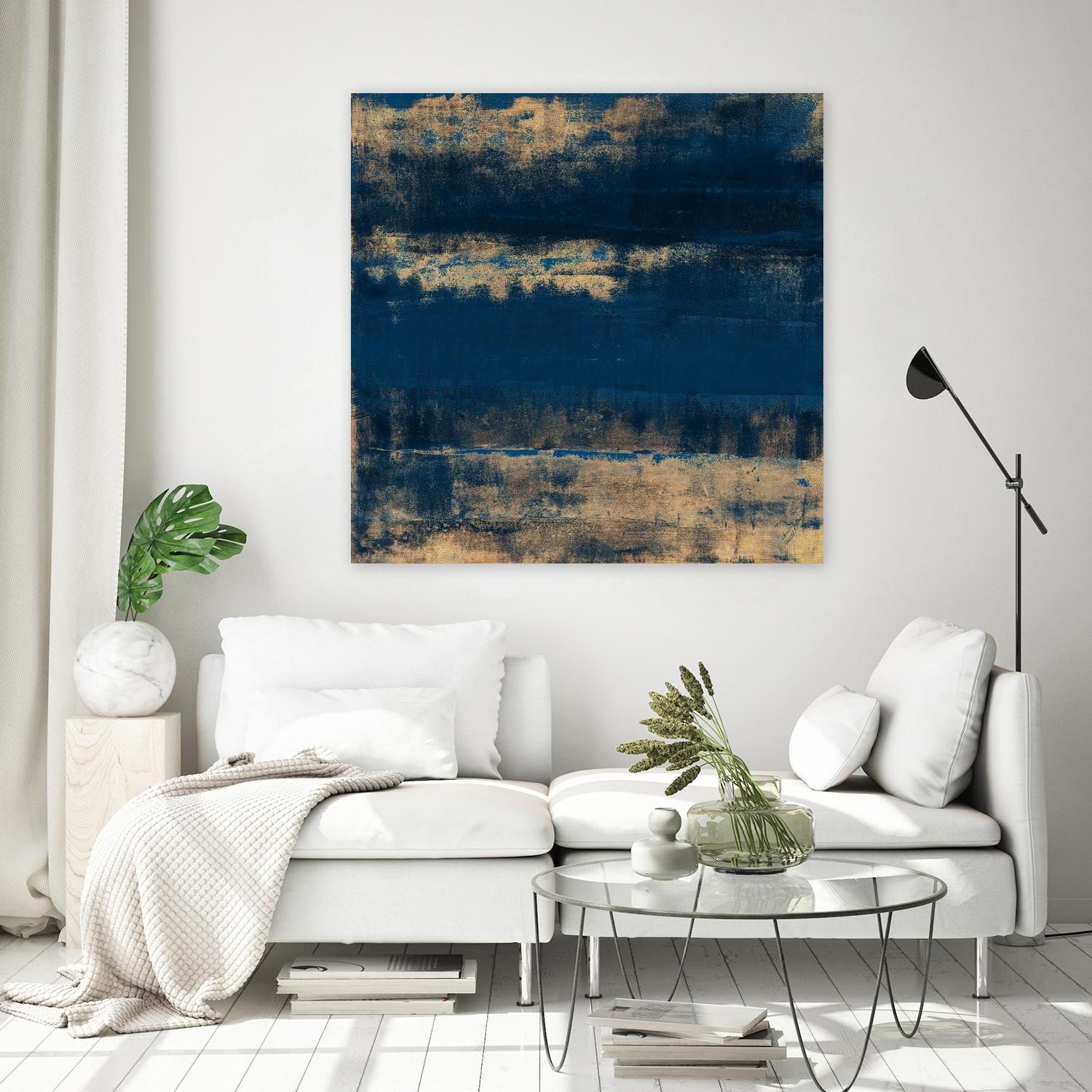Sea Of Blue And Gold by Lanie Loreth on GIANT ART - abstract
