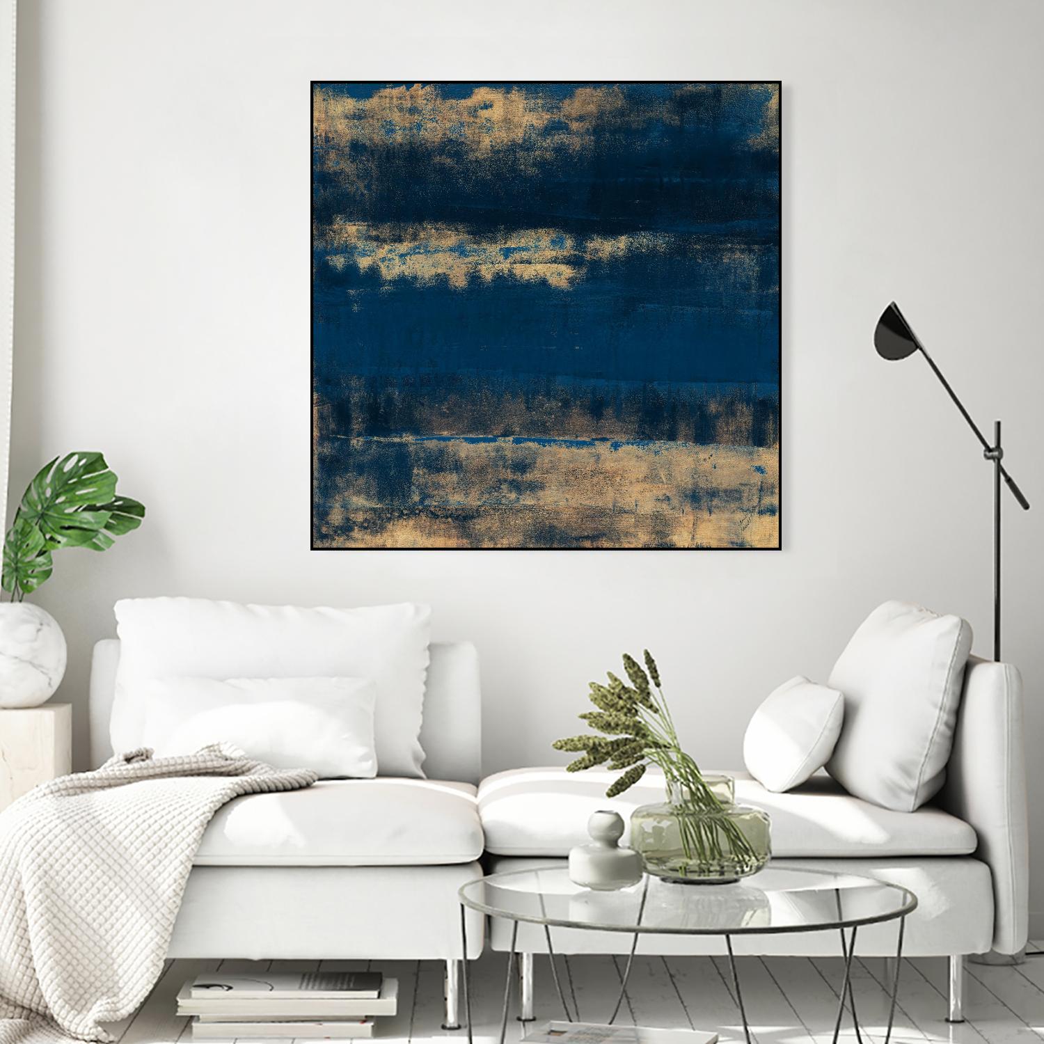 Sea Of Blue And Gold by Lanie Loreth on GIANT ART - abstract
