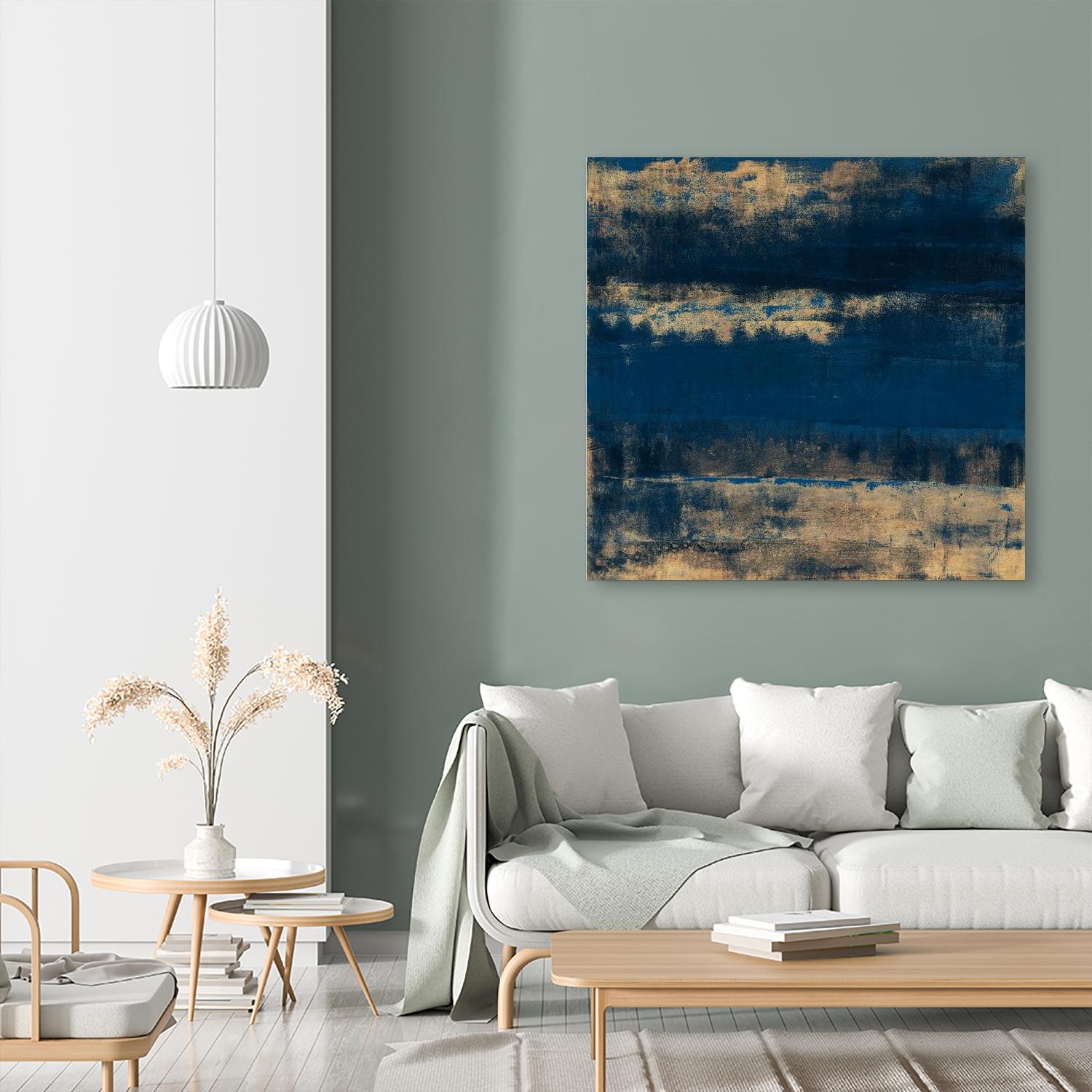 Sea Of Blue And Gold by Lanie Loreth on GIANT ART - abstract