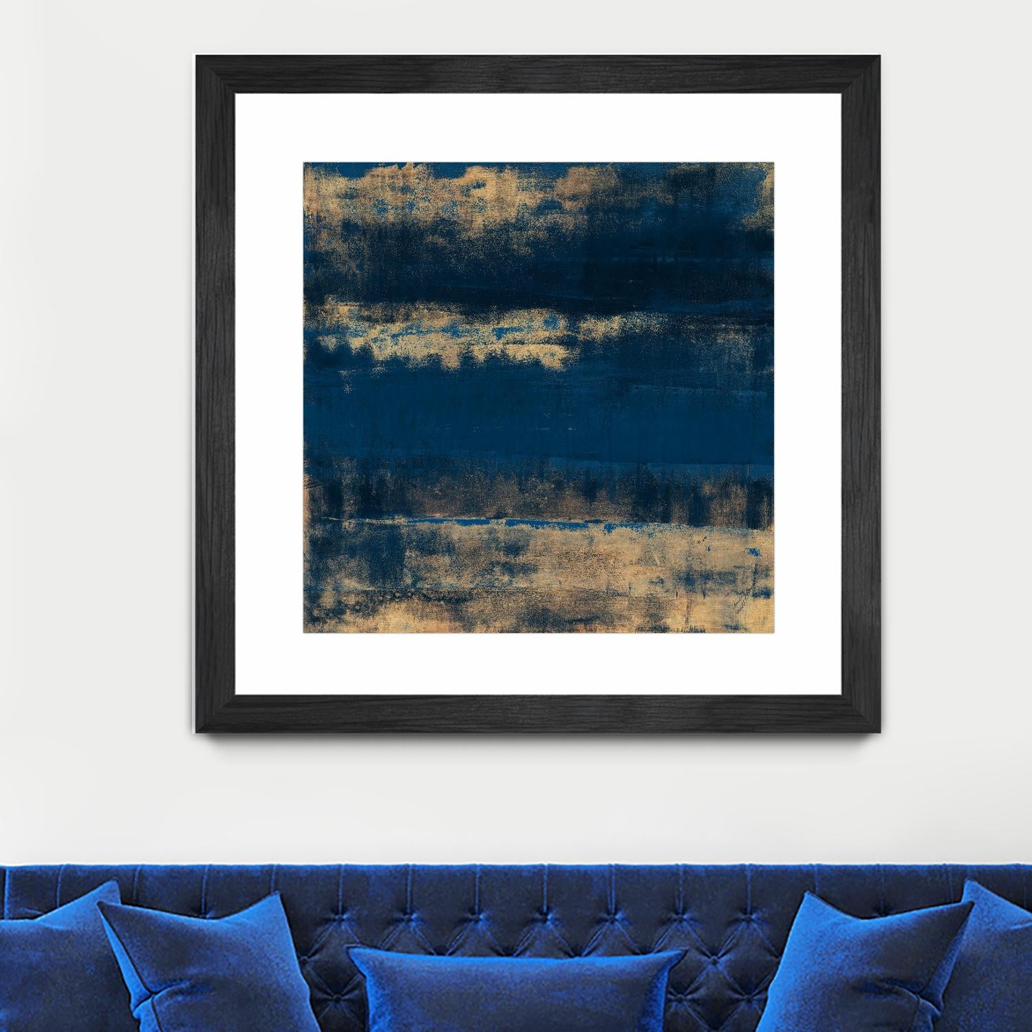 Sea Of Blue And Gold by Lanie Loreth on GIANT ART - abstract
