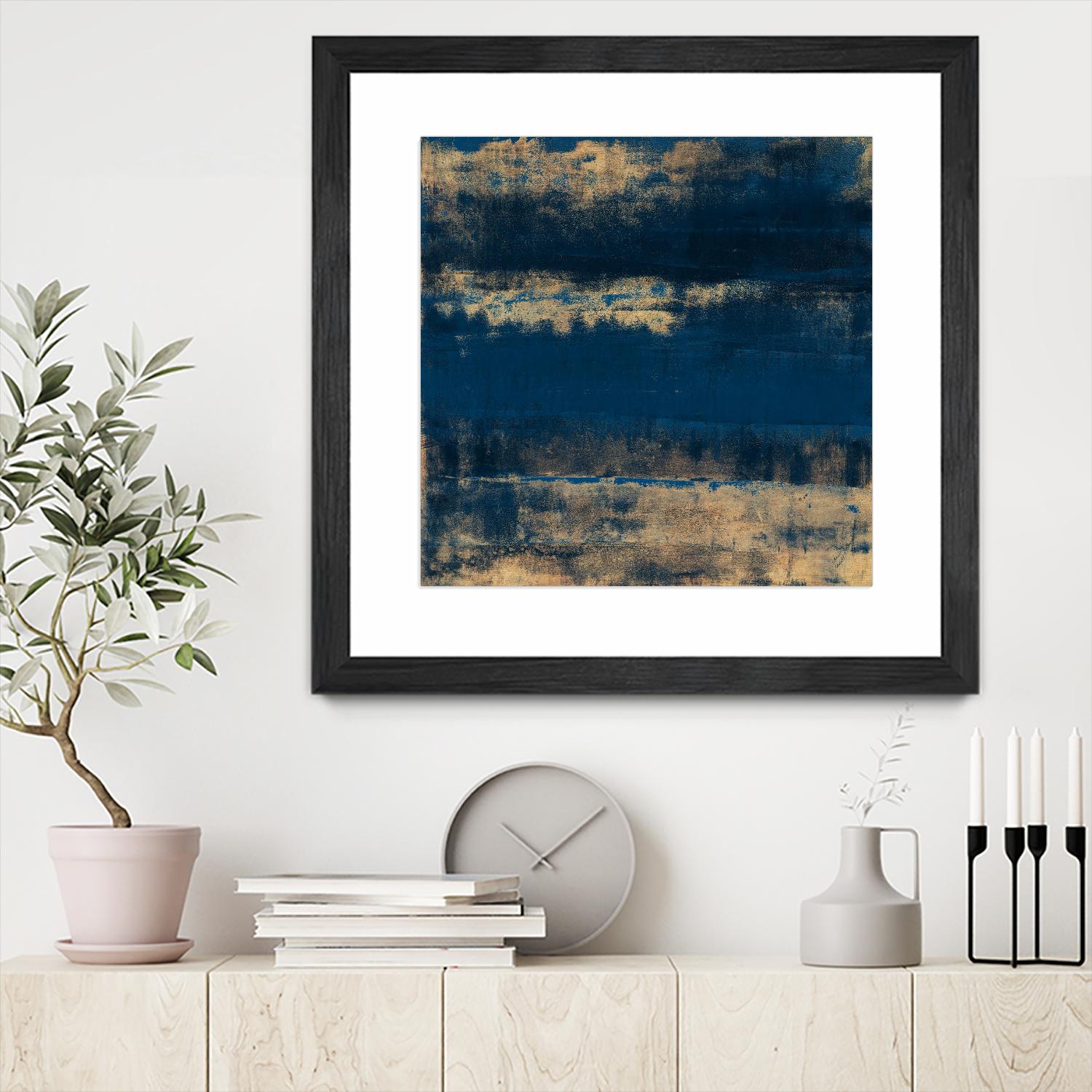 Sea Of Blue And Gold by Lanie Loreth on GIANT ART - abstract