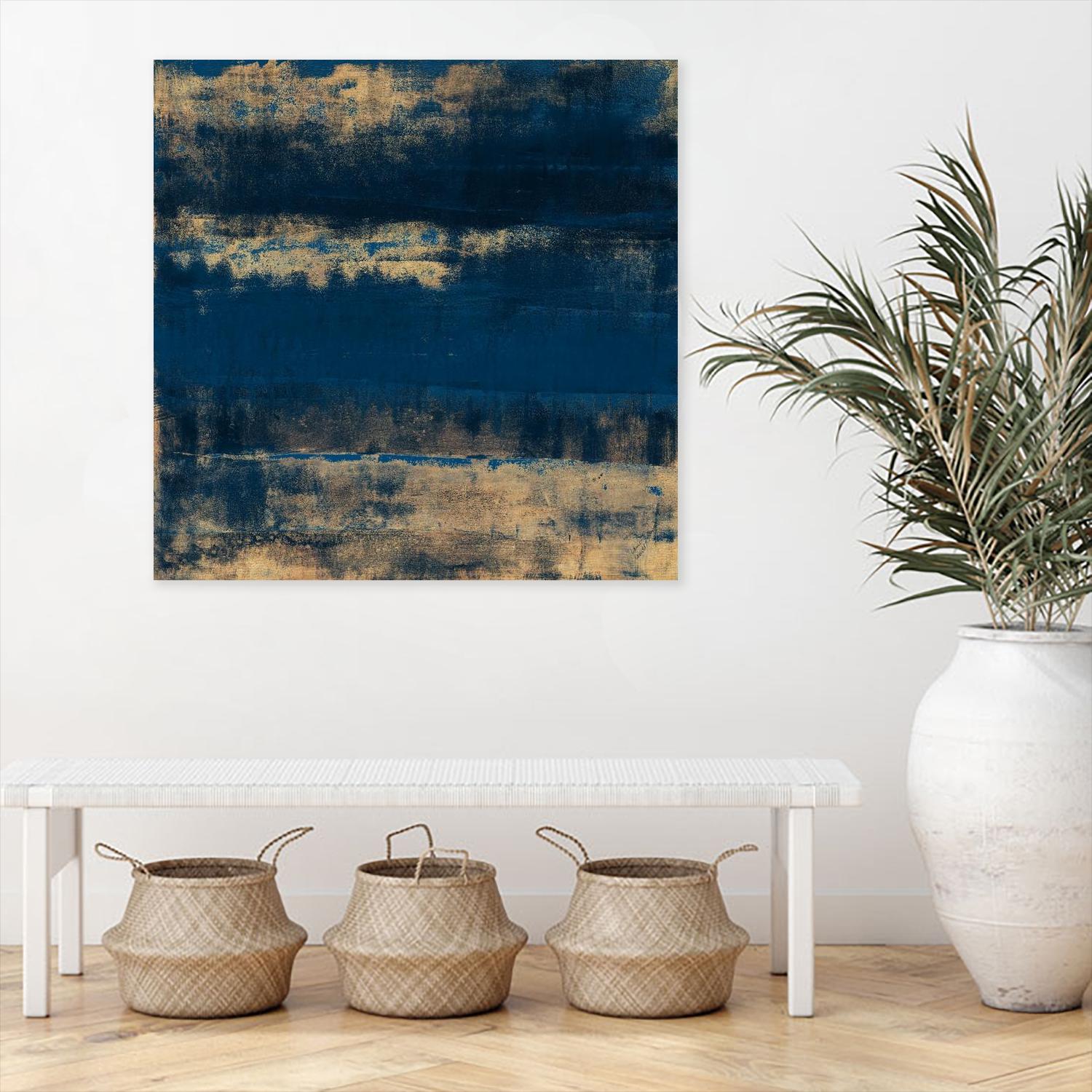 Sea Of Blue And Gold by Lanie Loreth on GIANT ART - abstract