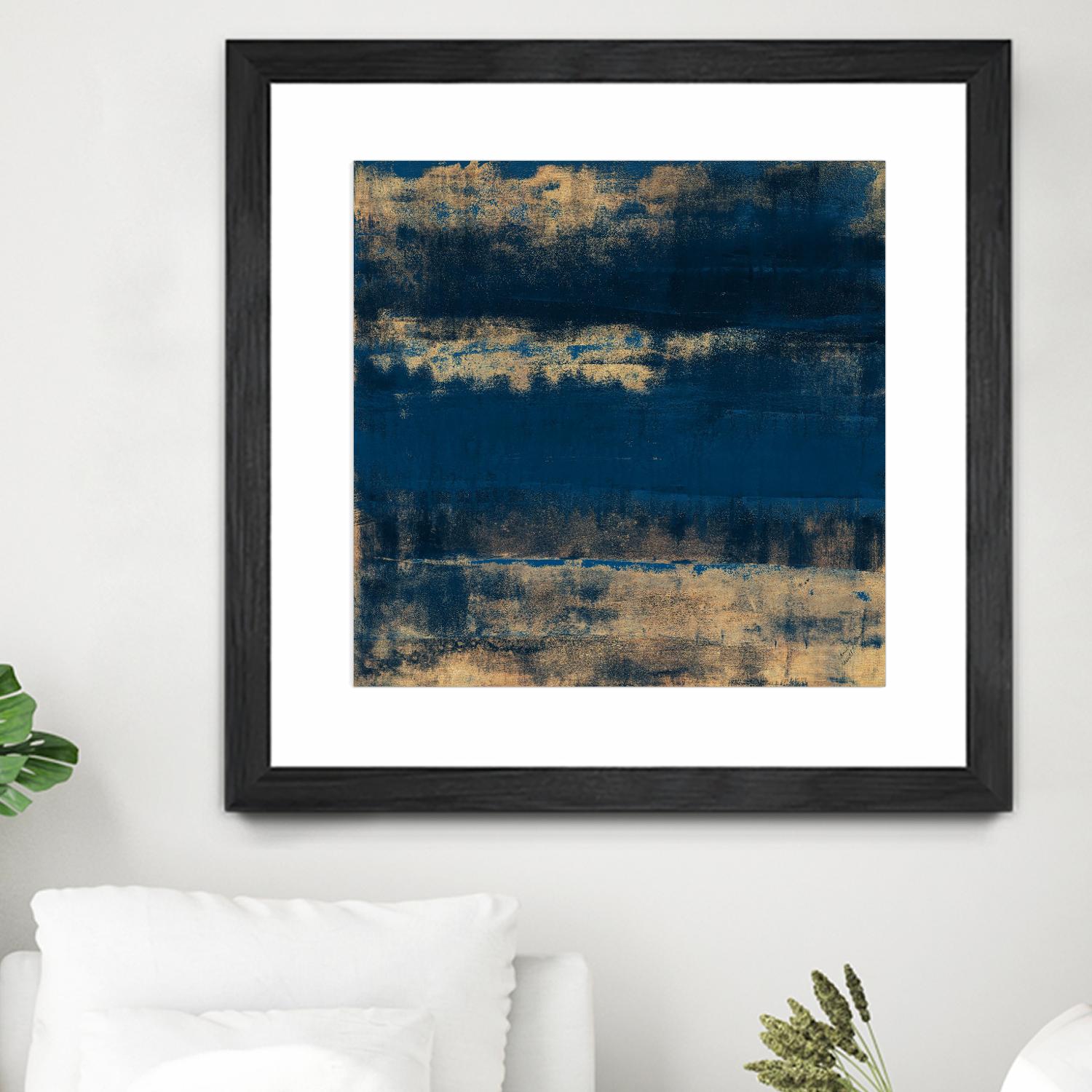 Sea Of Blue And Gold by Lanie Loreth on GIANT ART - abstract