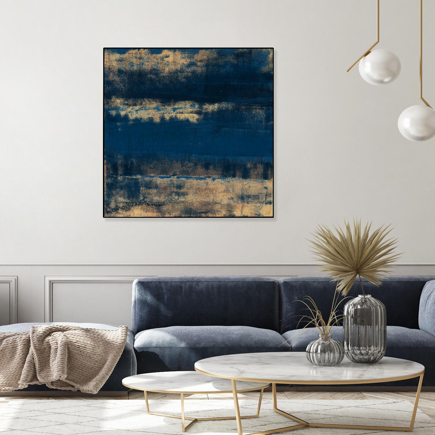 Sea Of Blue And Gold by Lanie Loreth on GIANT ART - abstract