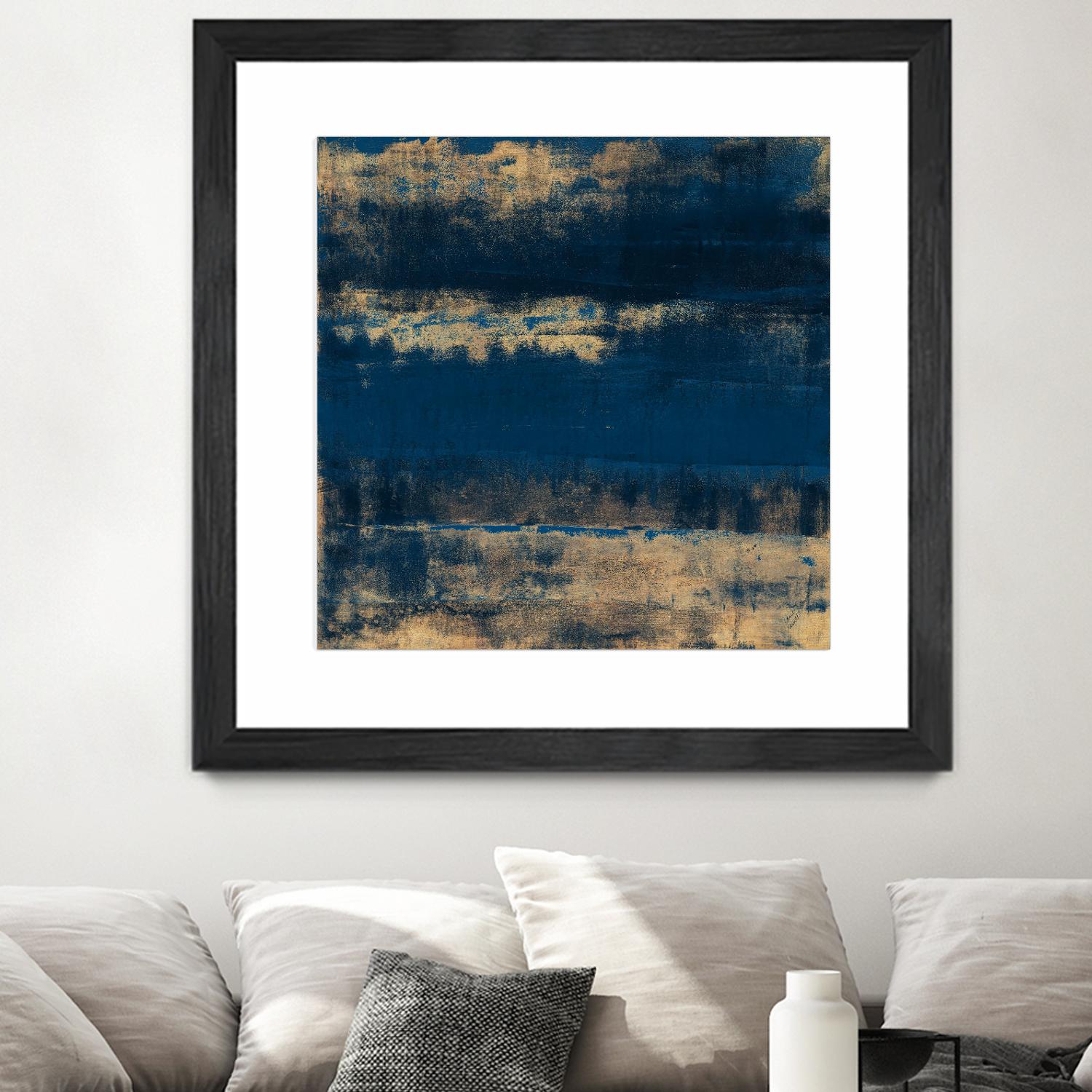 Sea Of Blue And Gold by Lanie Loreth on GIANT ART - abstract