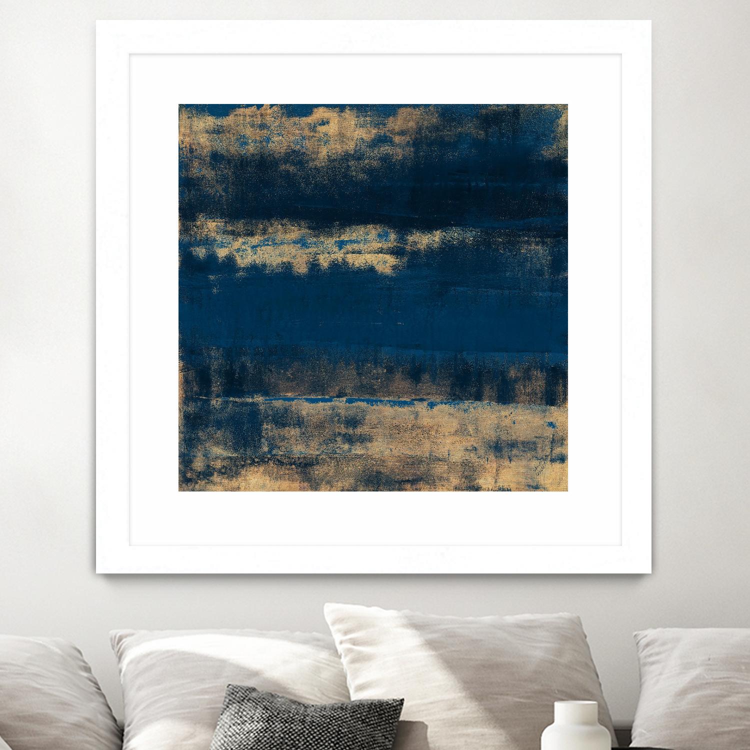 Sea Of Blue And Gold by Lanie Loreth on GIANT ART - abstract