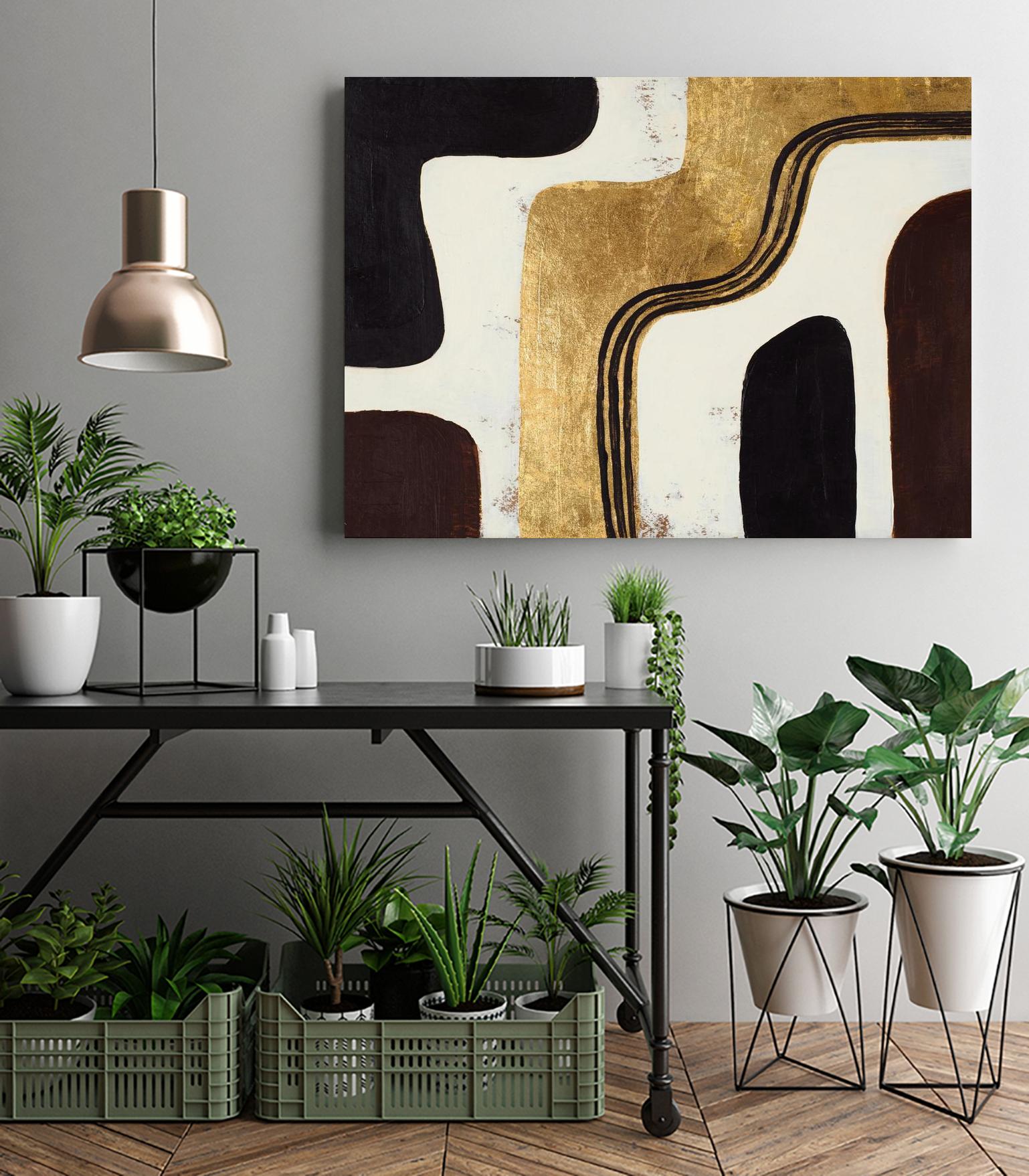 Retro Africa by Patricia Pinto on GIANT ART - gold Abstract