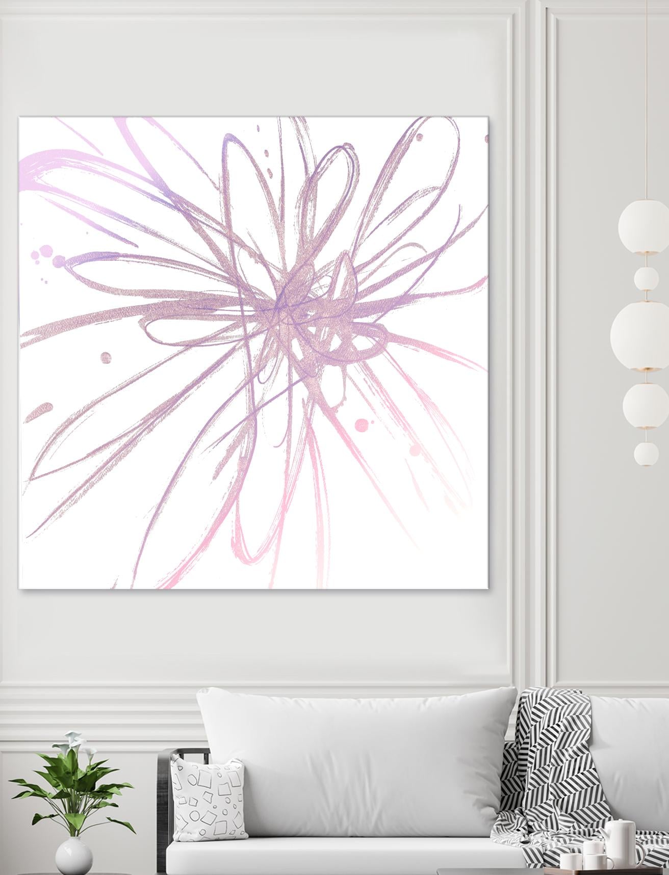 Pink Burst I by L. Hewitt on GIANT ART - multi abstract