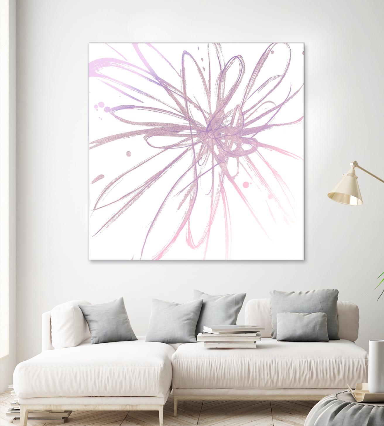 Pink Burst I by L. Hewitt on GIANT ART - multi abstract