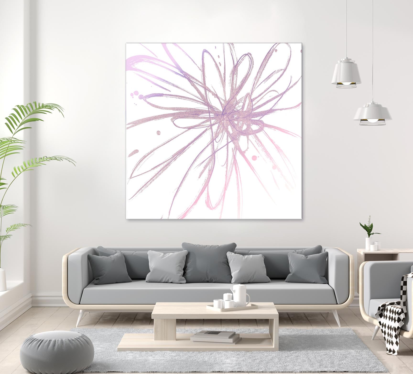 Pink Burst I by L. Hewitt on GIANT ART - multi abstract