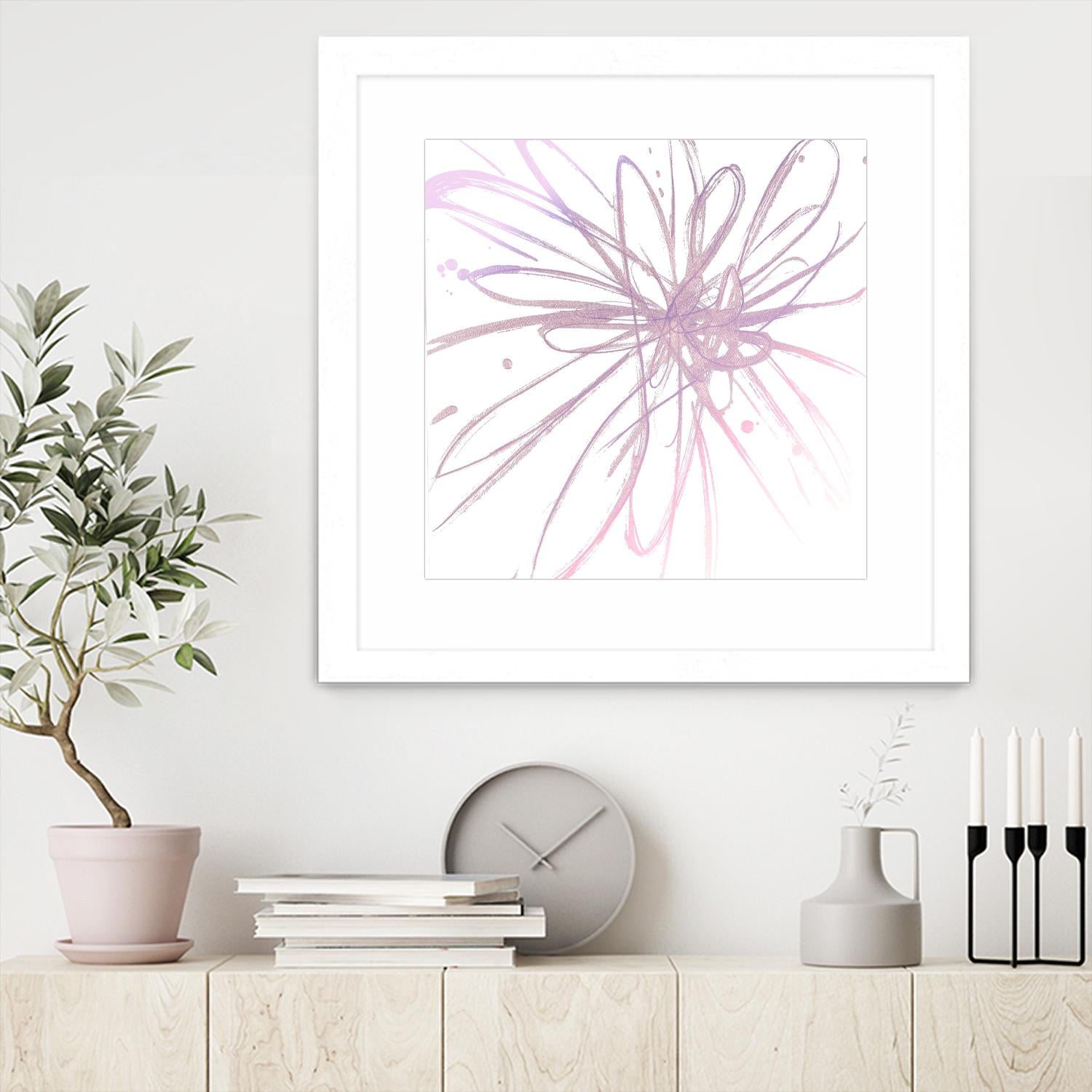 Pink Burst I by L. Hewitt on GIANT ART - multi abstract