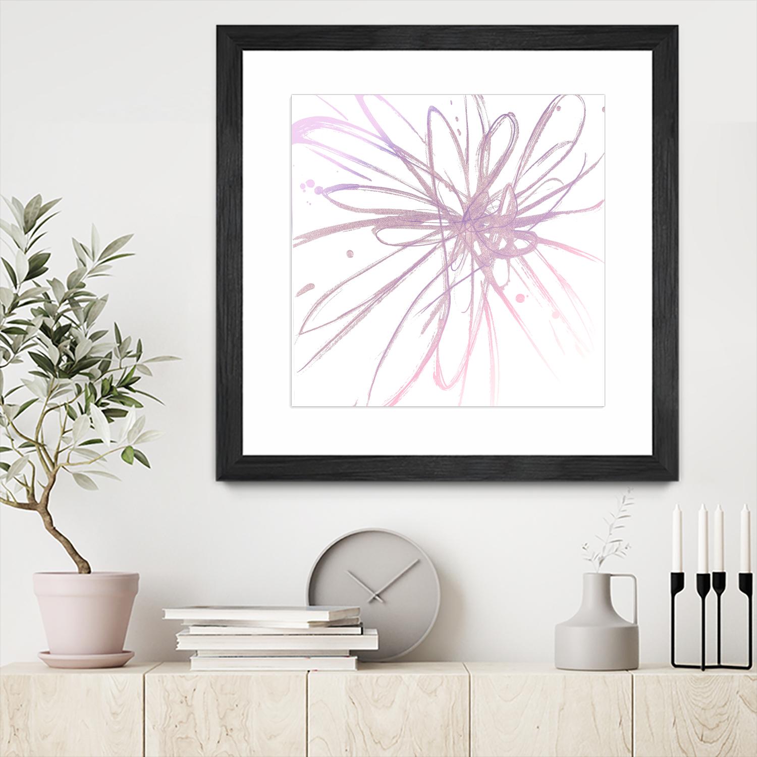 Pink Burst I by L. Hewitt on GIANT ART - multi abstract