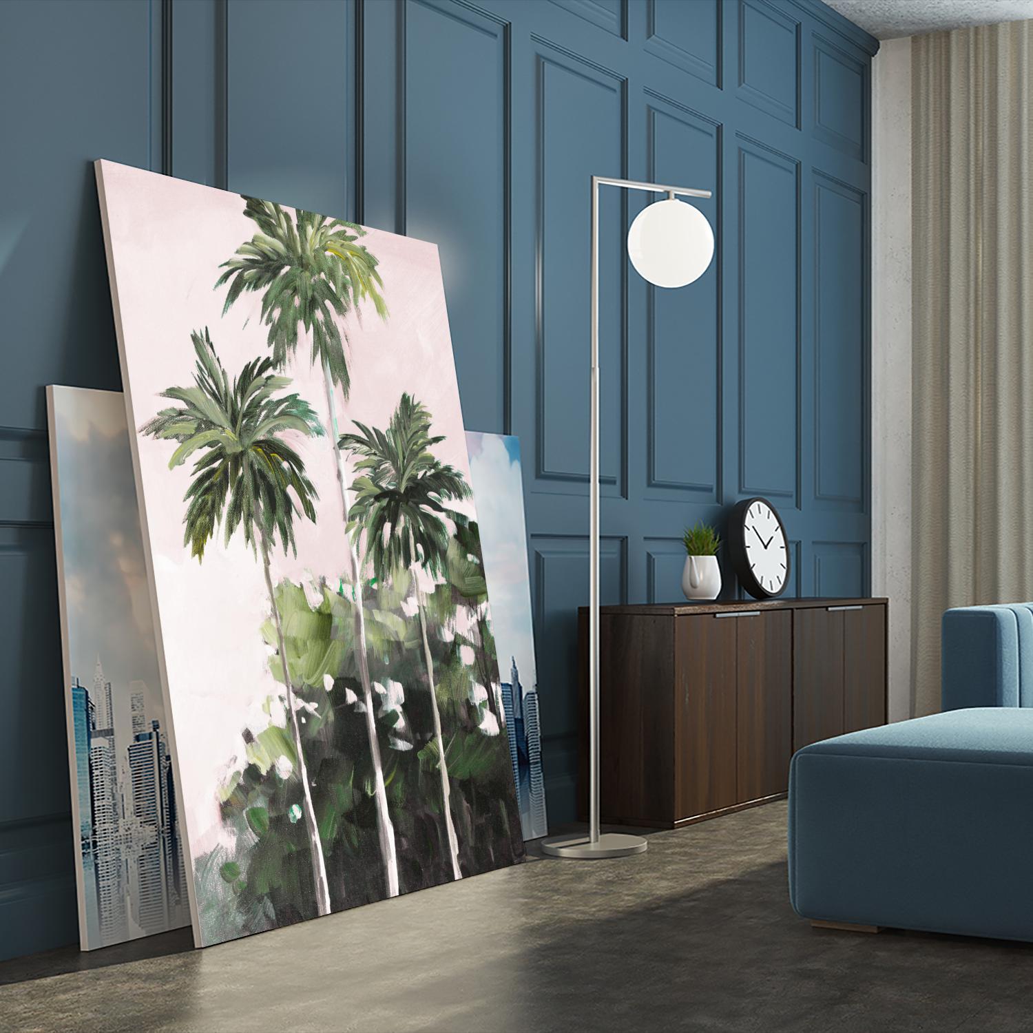 Palms Under A Pink Sky by Jane Slivka on GIANT ART - palms coastal