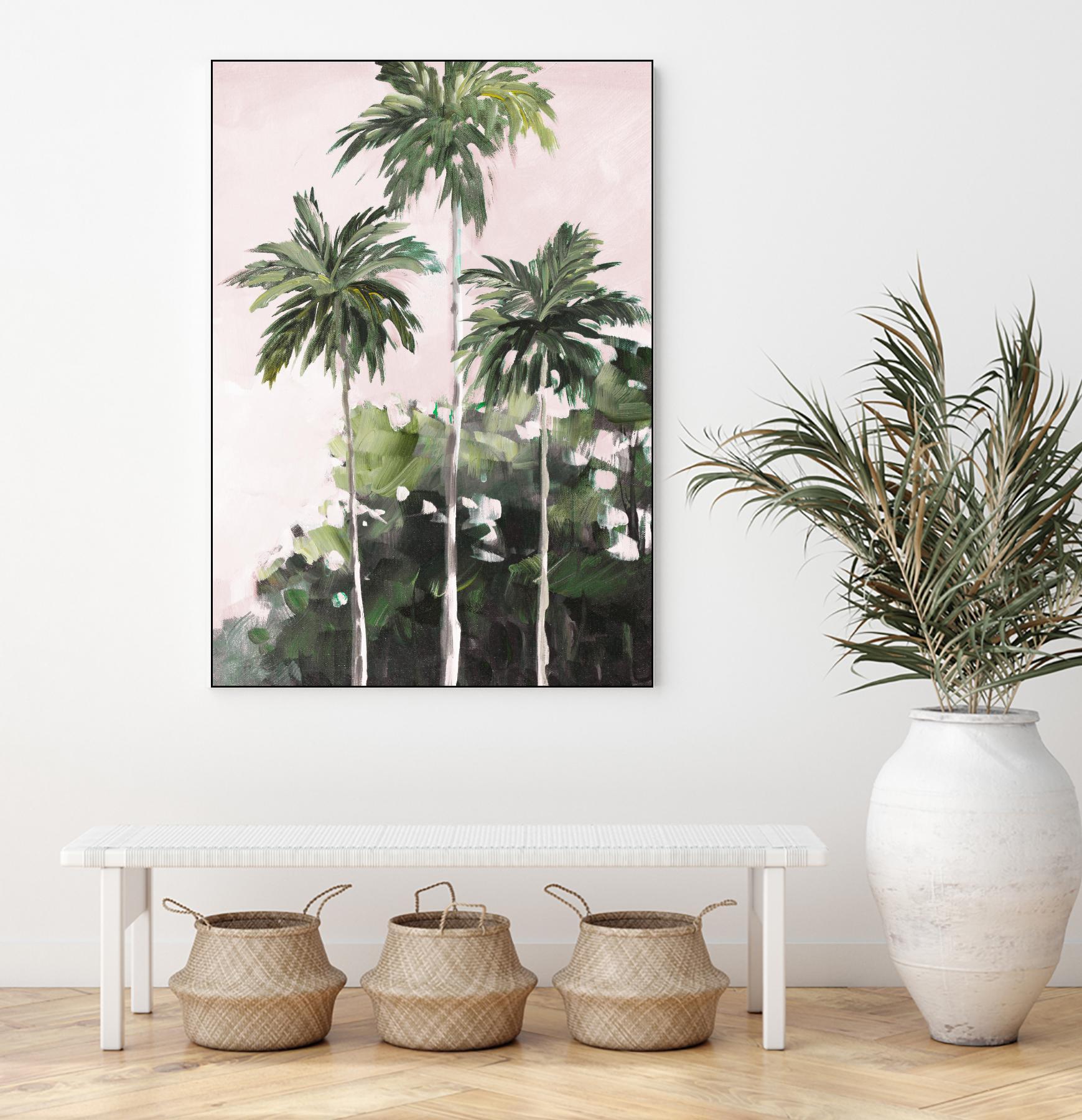 Palms Under A Pink Sky by Jane Slivka on GIANT ART - palms coastal