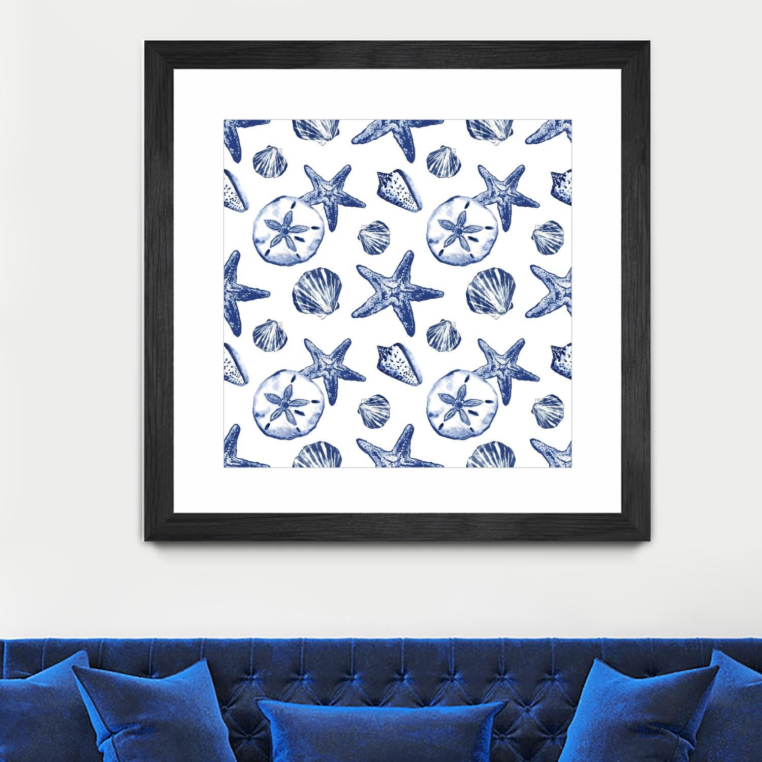 Deep Ocean Treasures White Pattern by Janice Gaynor on GIANT ART - coastal pattern