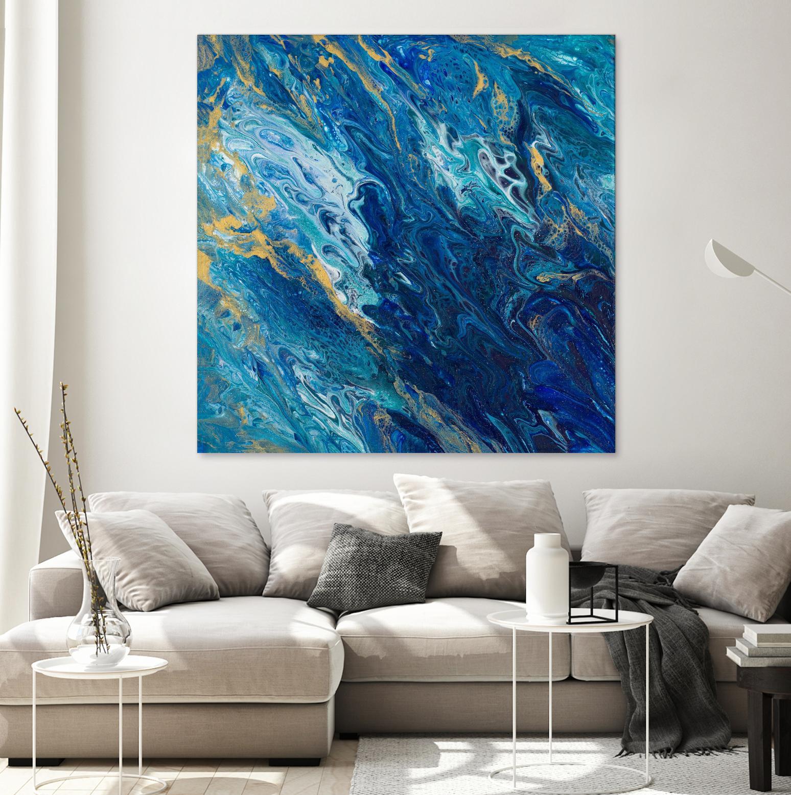 Blue Marble by Tiffany Hakimipour on GIANT ART - abstract
