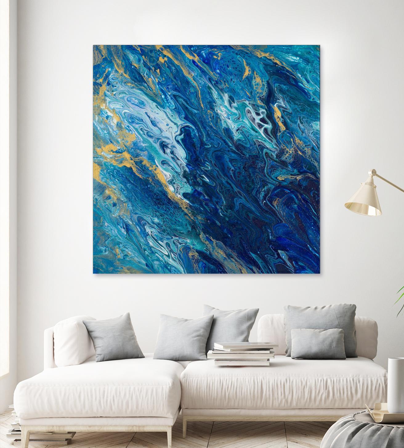 Blue Marble by Tiffany Hakimipour on GIANT ART - abstract