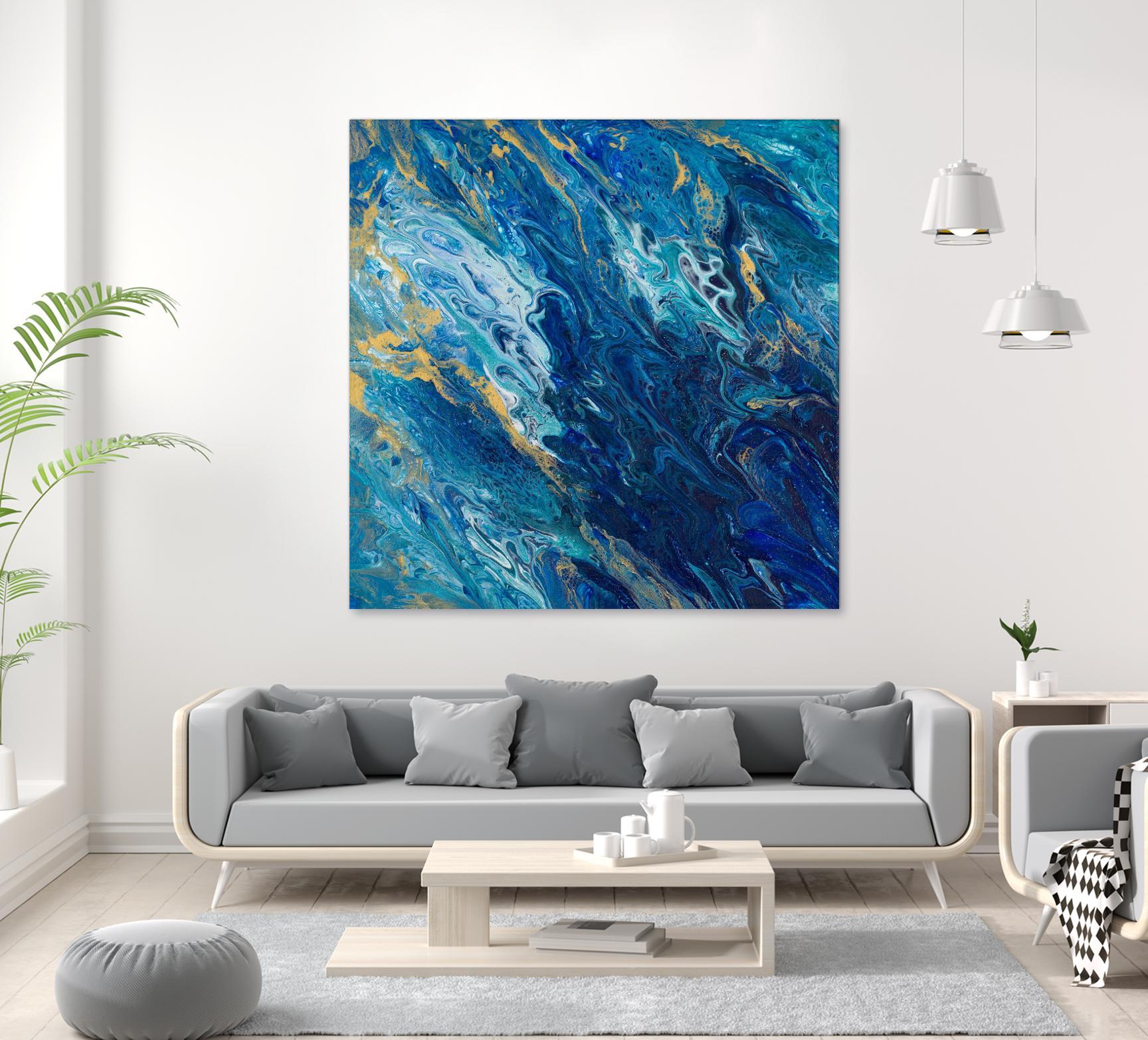 Blue Marble by Tiffany Hakimipour on GIANT ART - abstract