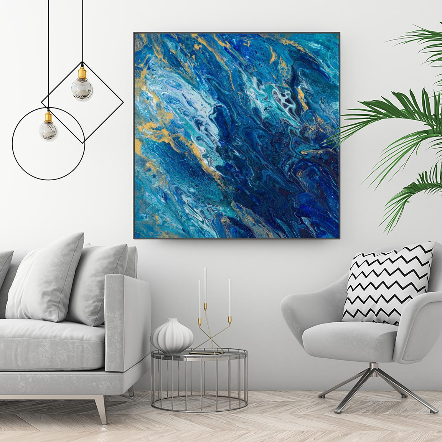 Blue Marble by Tiffany Hakimipour on GIANT ART - abstract