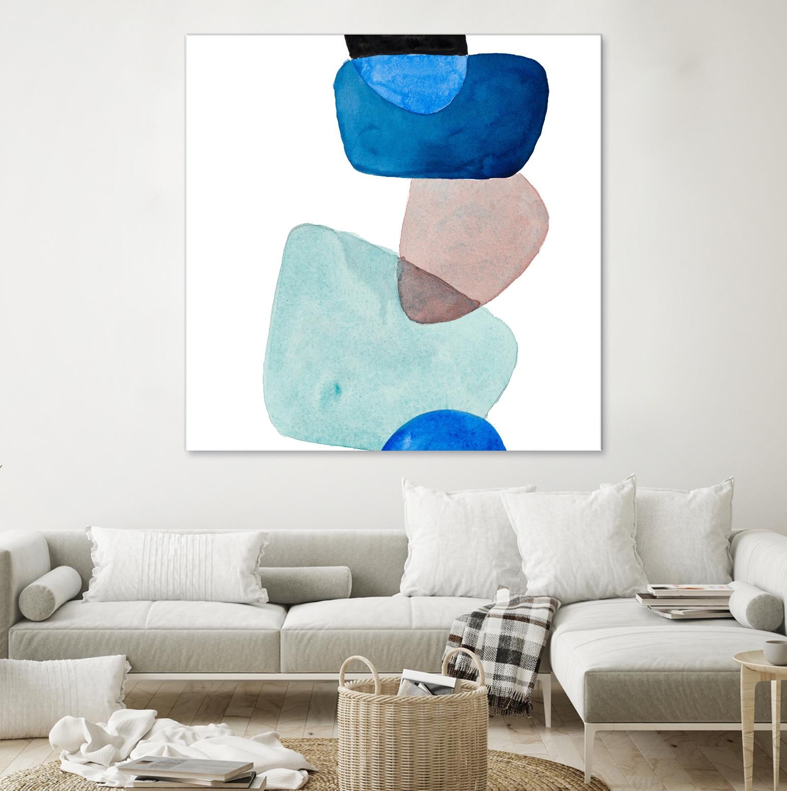 Head Over Heels Abstract II by Lanie Loreth on GIANT ART - blue Abstract