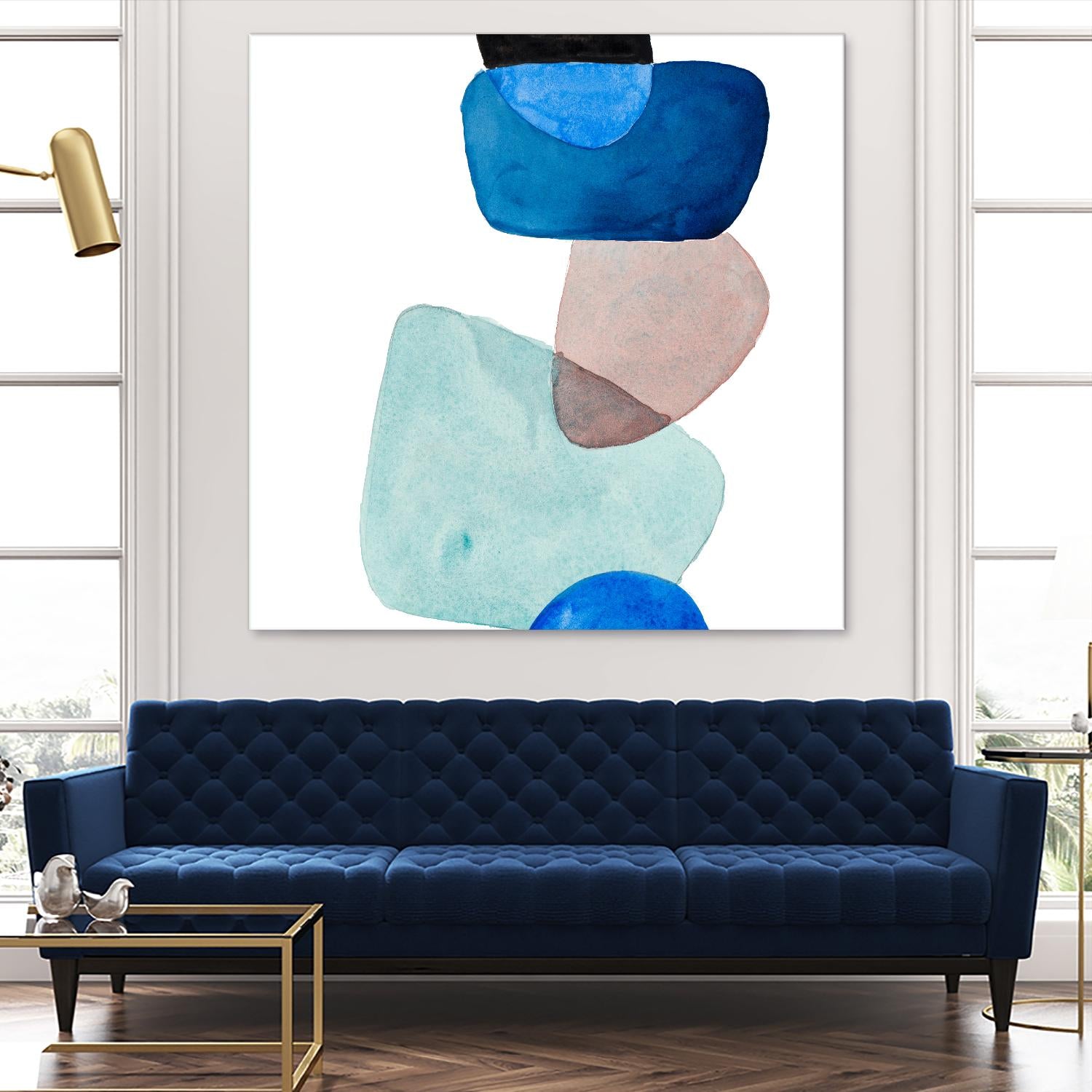 Head Over Heels Abstract II by Lanie Loreth on GIANT ART - blue Abstract