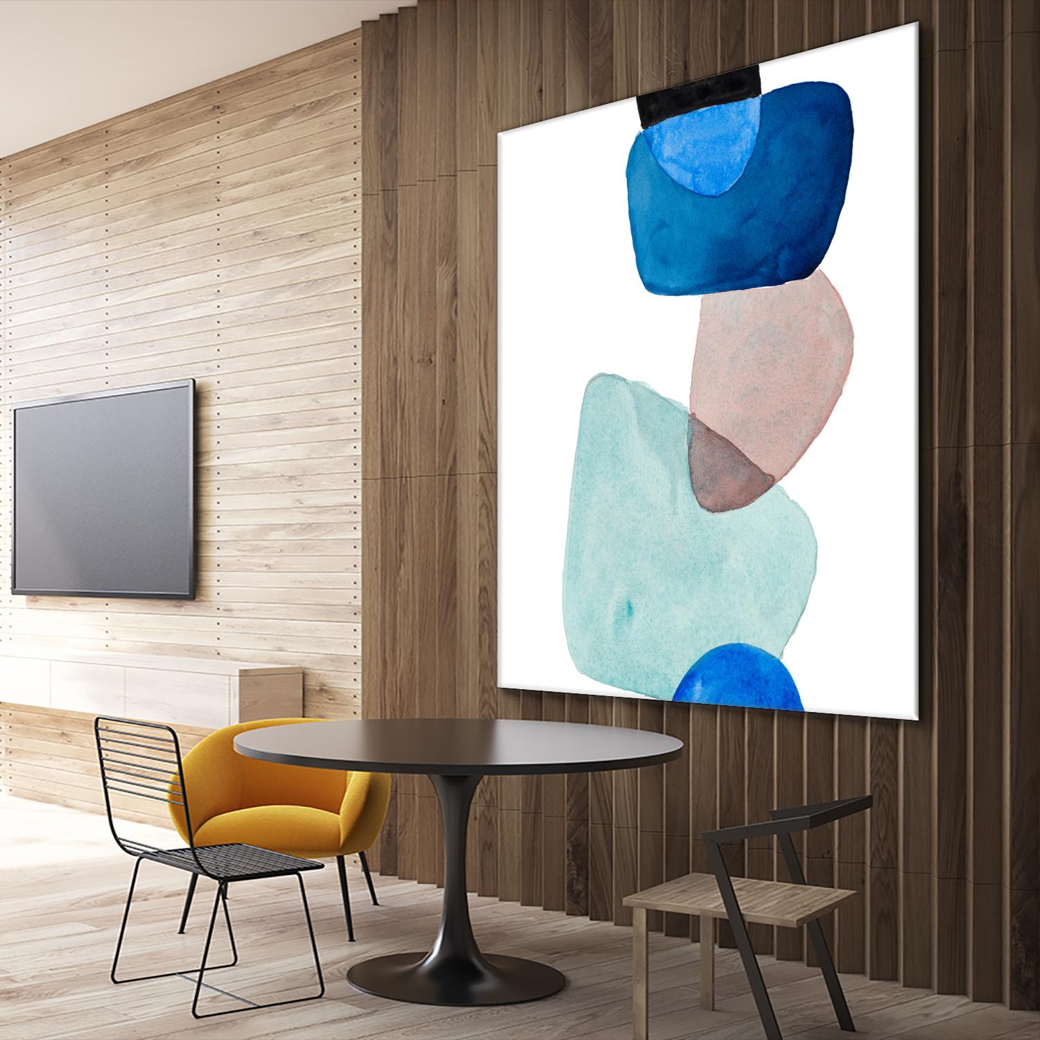 Head Over Heels Abstract II by Lanie Loreth on GIANT ART - blue Abstract