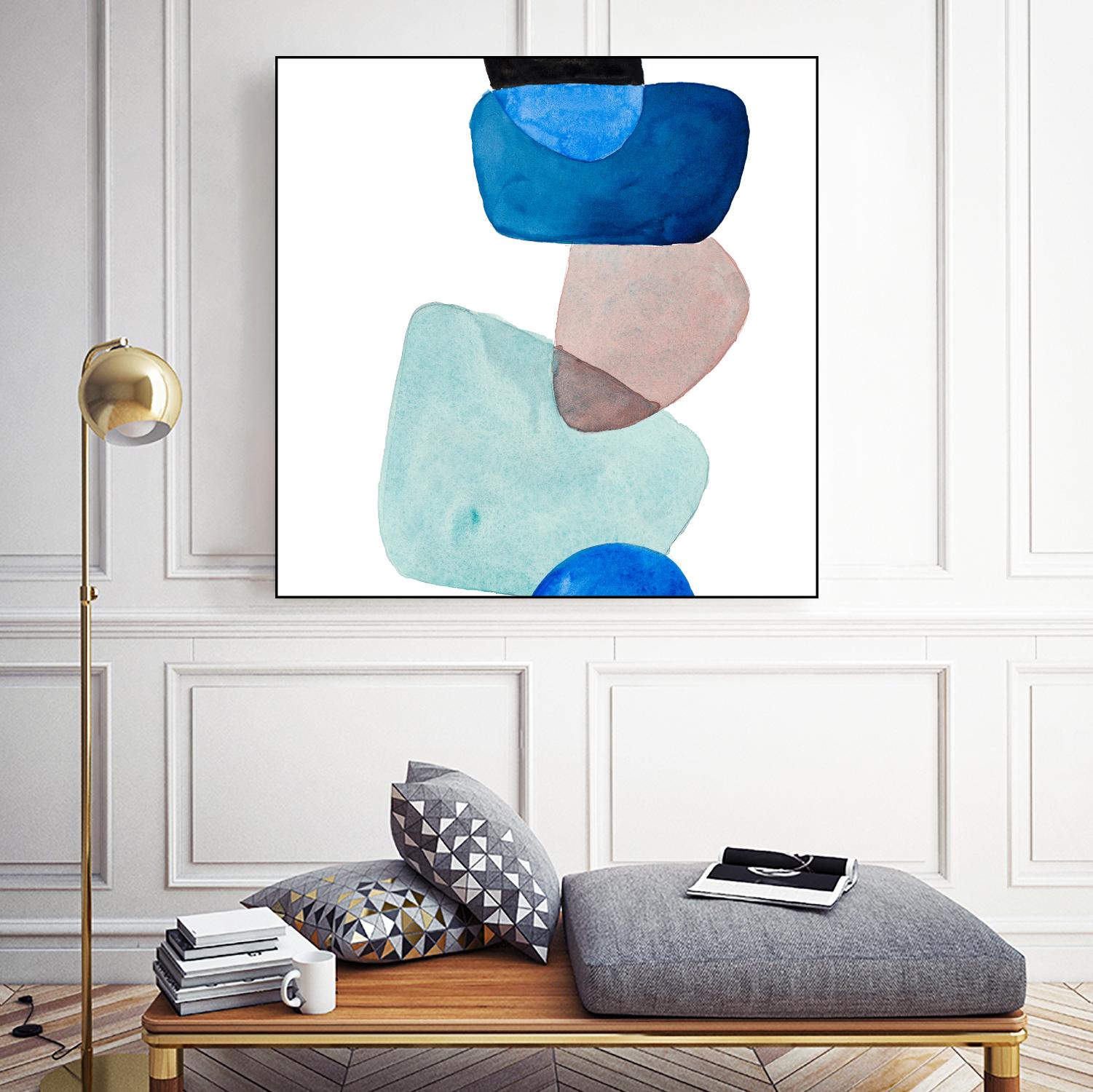 Head Over Heels Abstract II by Lanie Loreth on GIANT ART - blue Abstract