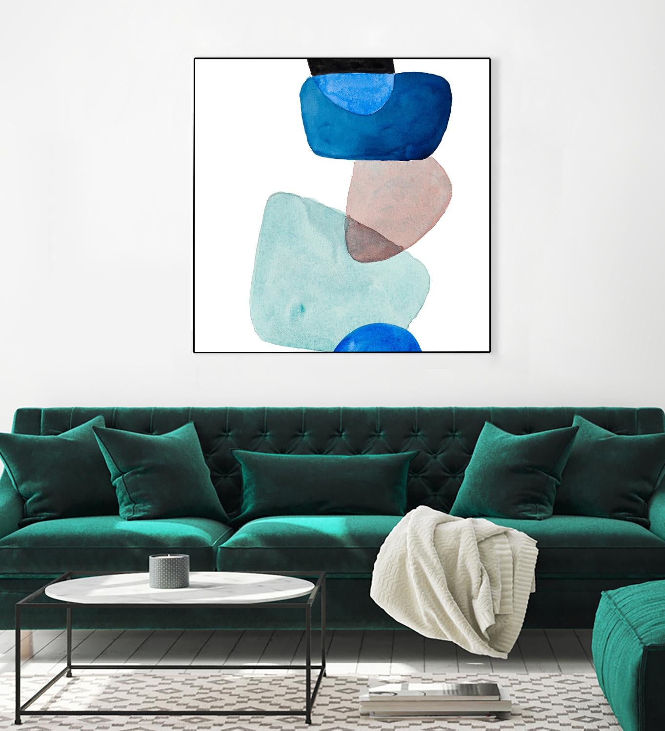 Head Over Heels Abstract II by Lanie Loreth on GIANT ART - blue Abstract