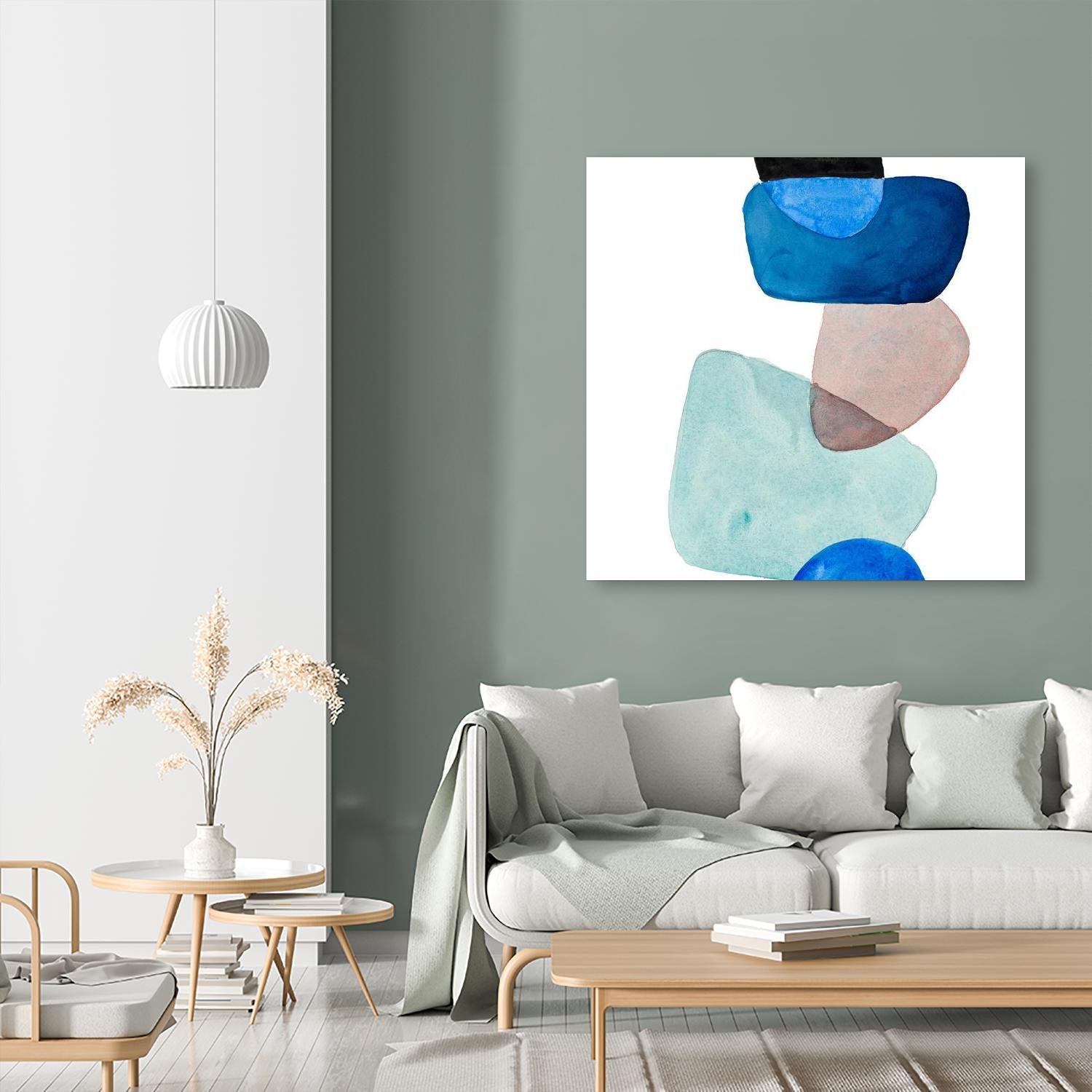 Head Over Heels Abstract II by Lanie Loreth on GIANT ART - blue Abstract