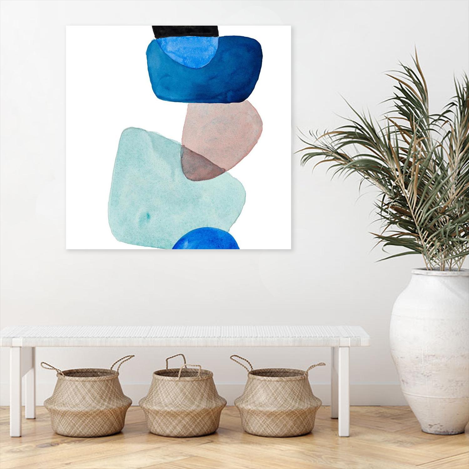 Head Over Heels Abstract II by Lanie Loreth on GIANT ART - blue Abstract