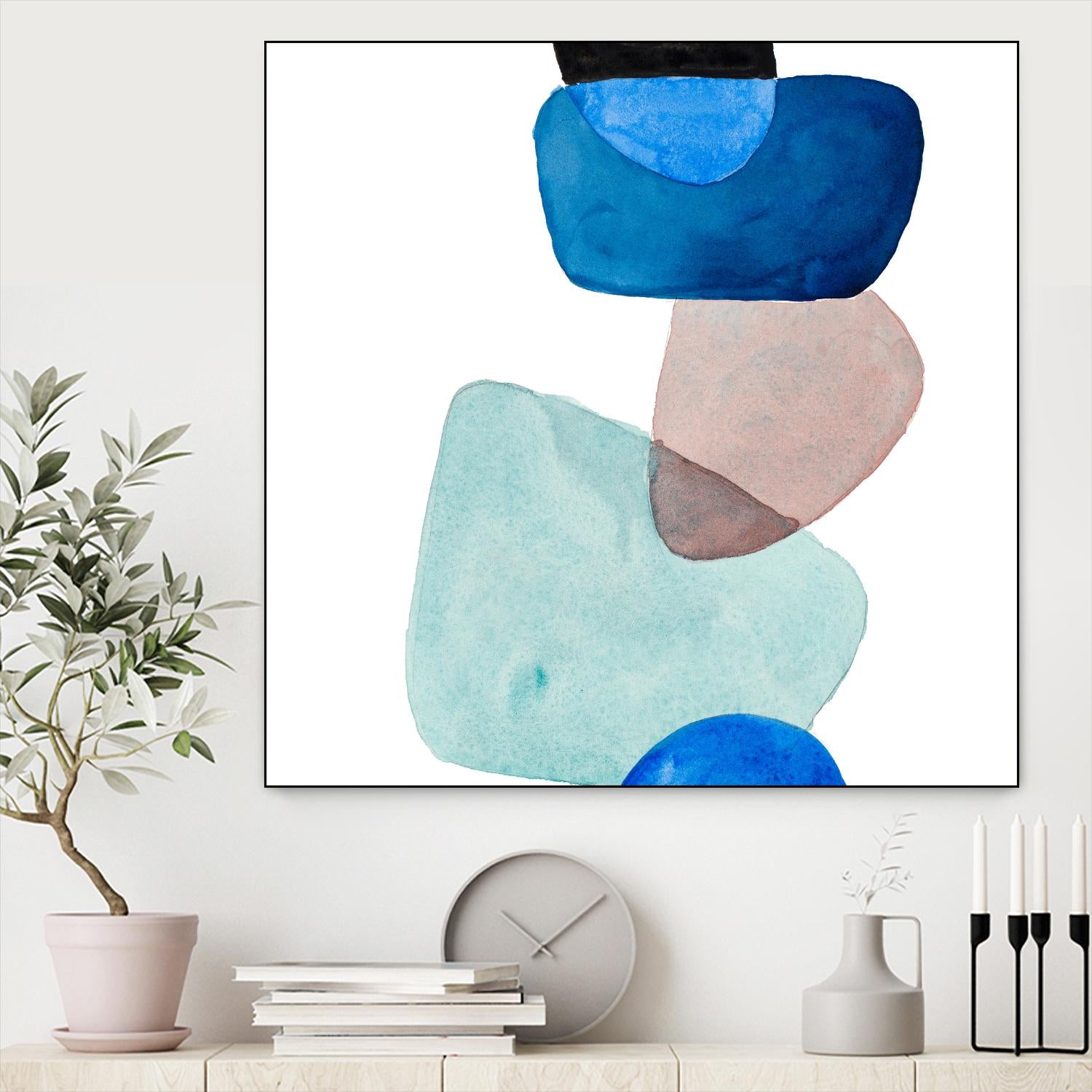 Head Over Heels Abstract II by Lanie Loreth on GIANT ART - blue Abstract